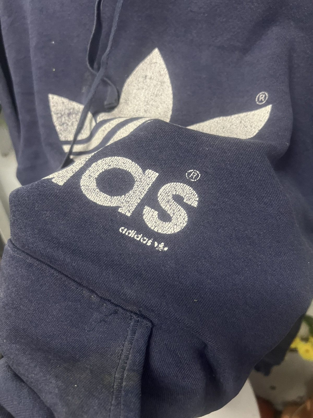Adidas × Vintage Vintage Adidas Hoodie distress Size US M / EU 48-50 / 2 - 3 Thumbnail