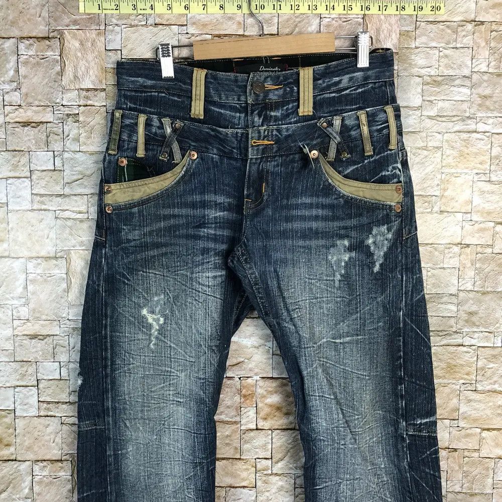 Japanese Brand DL Dominate faded double waist Distressed Denim Pants #A432 Size US 30 / EU 46 - 14 Thumbnail