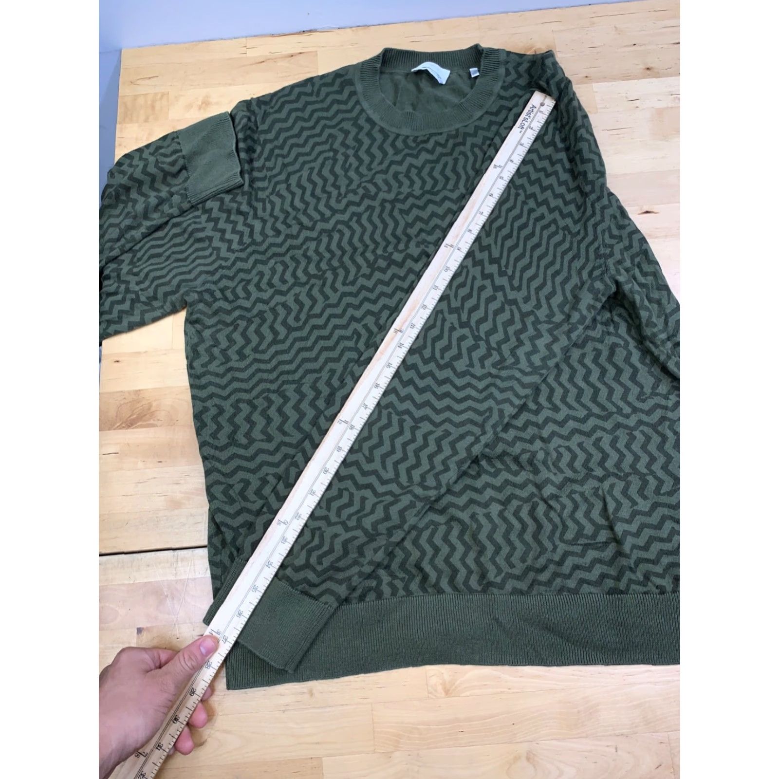 7 For All Mankind 7 for all Mankind Sweater Womens XL Green Cashmere Cotton Knit Pullover Casual Winter Spring Fall Long Sleeve Regular Fit, Solid Pattern Size XL / US 12-14 / IT 48-50 - 5 Thumbnail