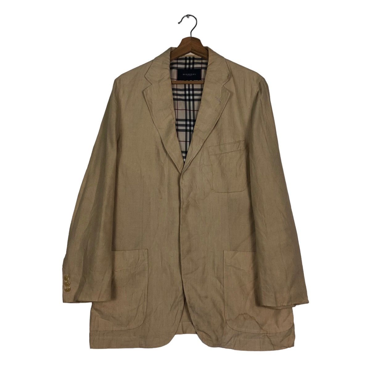 Burberry 🔥Vintage Burberry London Chore Jacket Nova Check Design Size US L / EU 52-54 / 3 - 1 Thumbnail