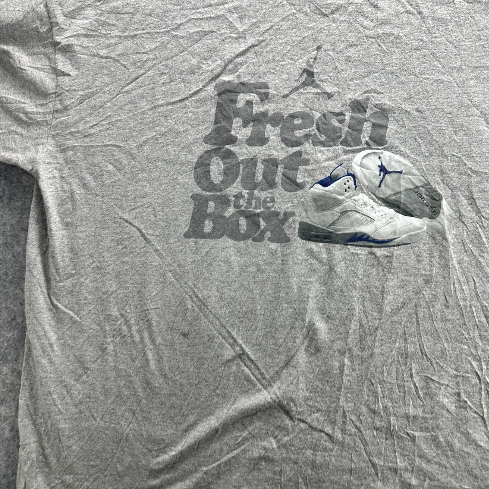 Jordan Brand Jordan Shirt 3XL Mens Gray Fresh Out the Box Air 5 Retro Basketball Tee 2000s Size US XXL / EU 58 / 5 - 5 Thumbnail