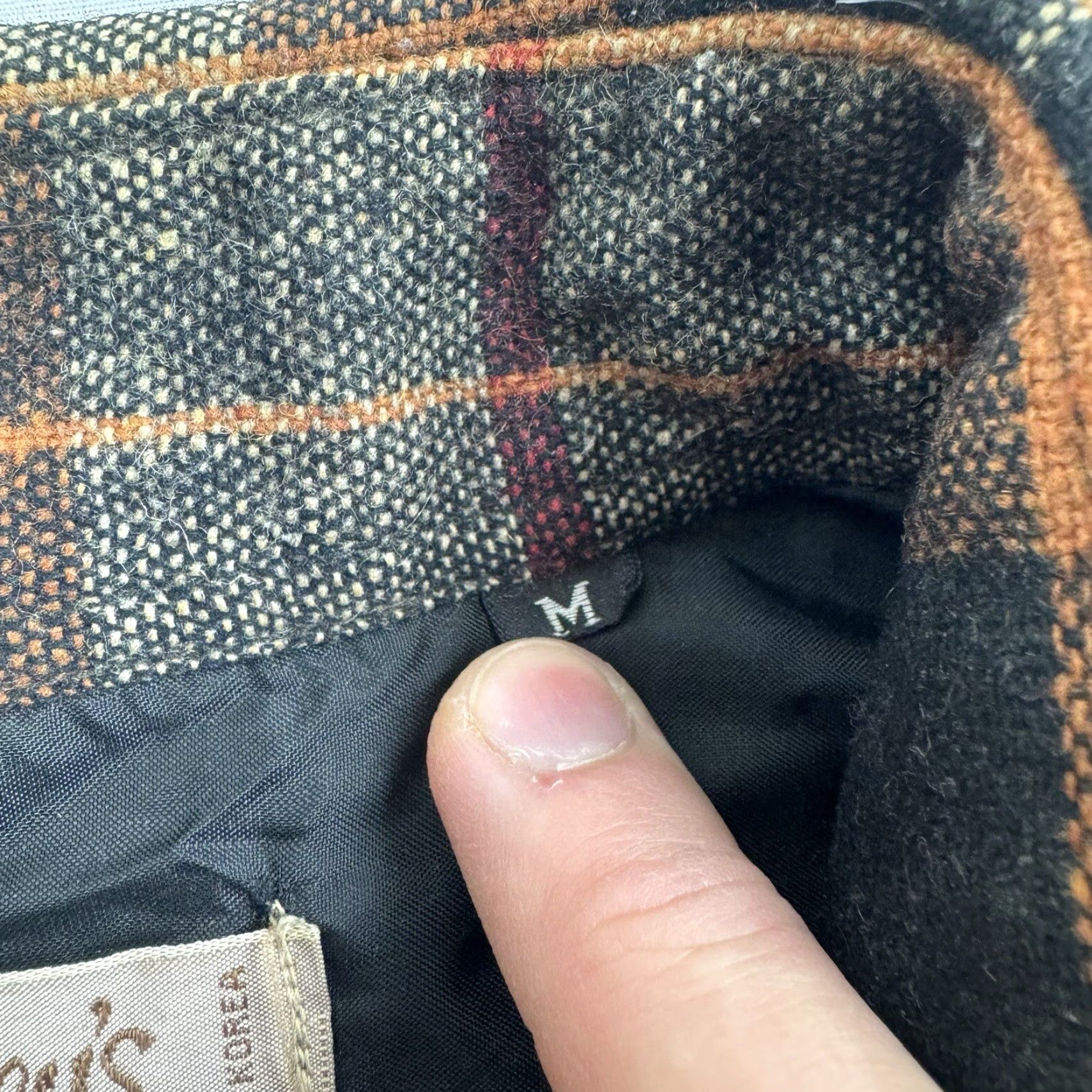 Vintage VINTAGE Joeys Mens Store Button-Up Shirt Adult Medium Orange Plaid Wool Flannel 70s Mens Size US M / EU 48-50 / 2 - 4 Thumbnail