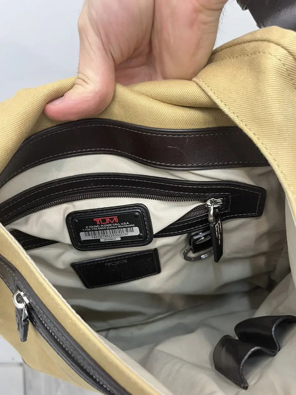 Tumi Tumi Cotton Leather Shoulder Bag Size ONE SIZE - 8 Thumbnail