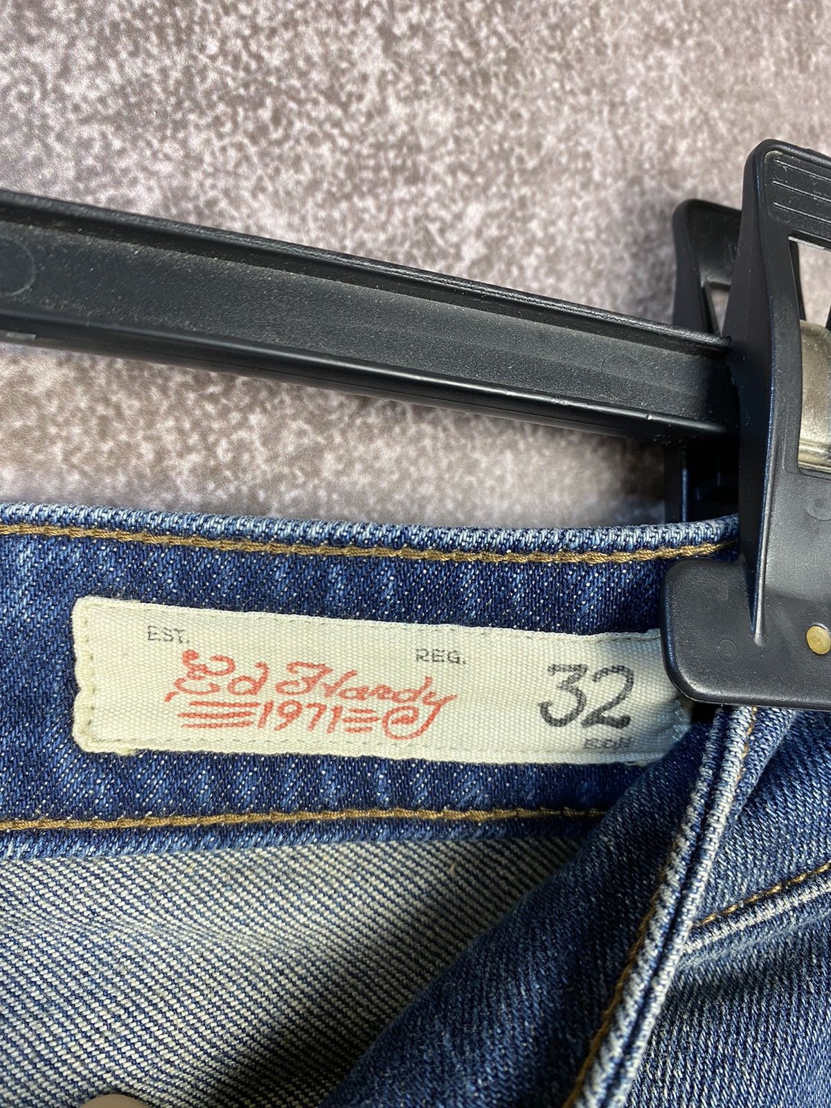 Ed Hardy × Vintage VINTAGE Y2K ED HARDY JEANS STREETWEAR STYLE EVISU LIKE Size 32" / US 10 / IT 46 - 6 Thumbnail