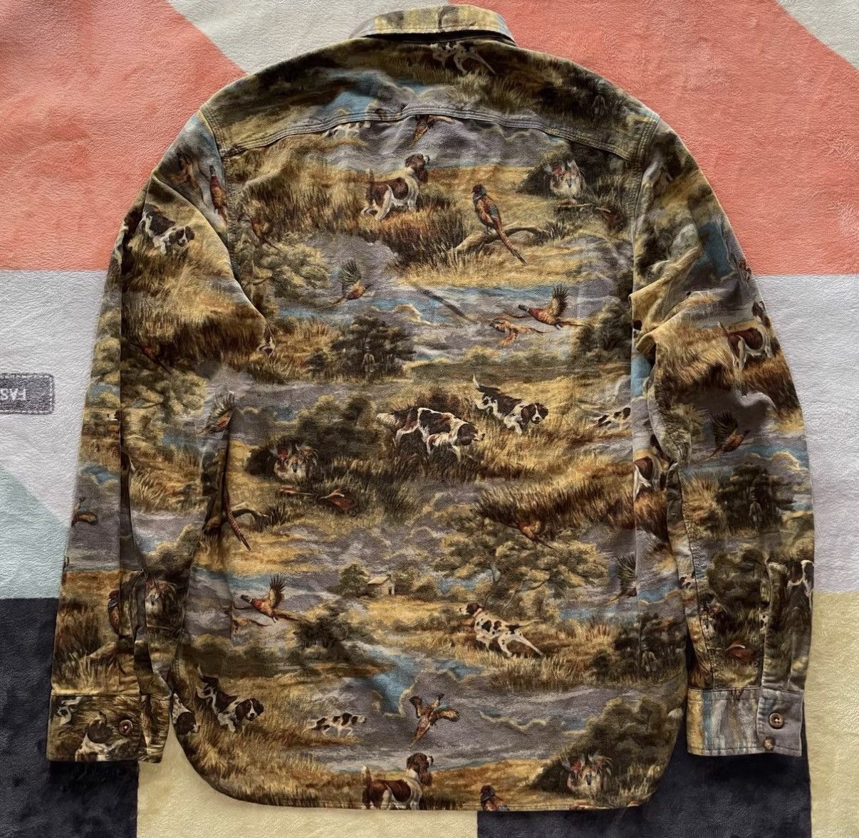 Polo Ralph Lauren RRL Ralph Lauren Polo RL Duck Hunting Oil Painting Shirt K22 Size US S / EU 44-46 / 1 - 2 Thumbnail