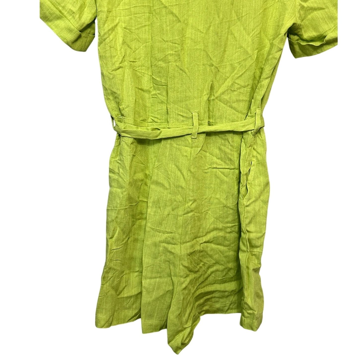 Other Good Luck Gem Romper Belted Button-Down Neon Green Small Size 27" / US 4 / IT 40 - 7 Thumbnail