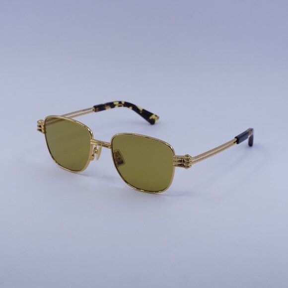 Bottega Veneta Bottega Veneta BV1380S 002 Sunglasses Gold Square Frame Size ONE SIZE - 3 Thumbnail