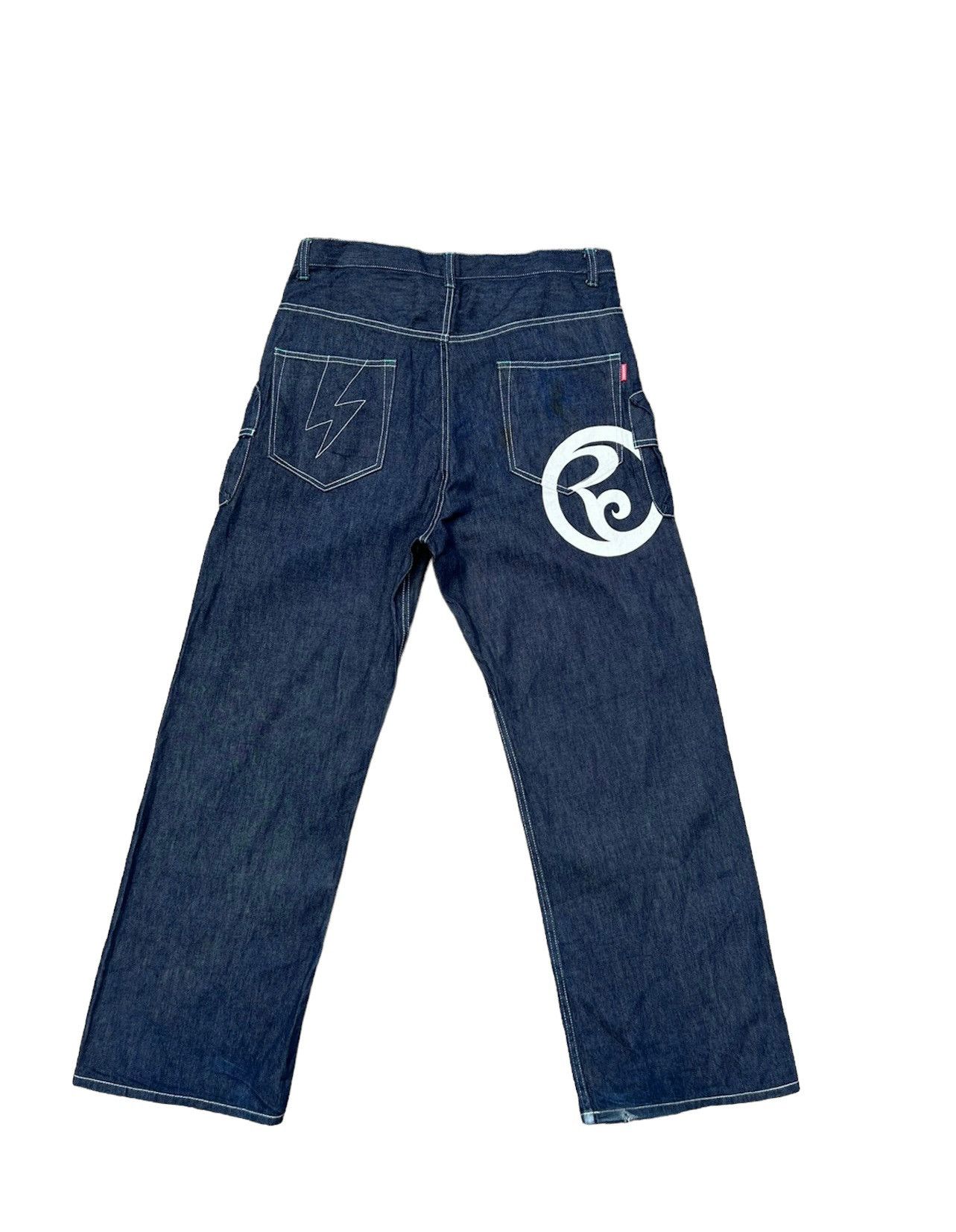 Vintage Rolling Cradle Japan Wide Denim Cargo Jeans Size US 32 / EU 48 - 2 Thumbnail
