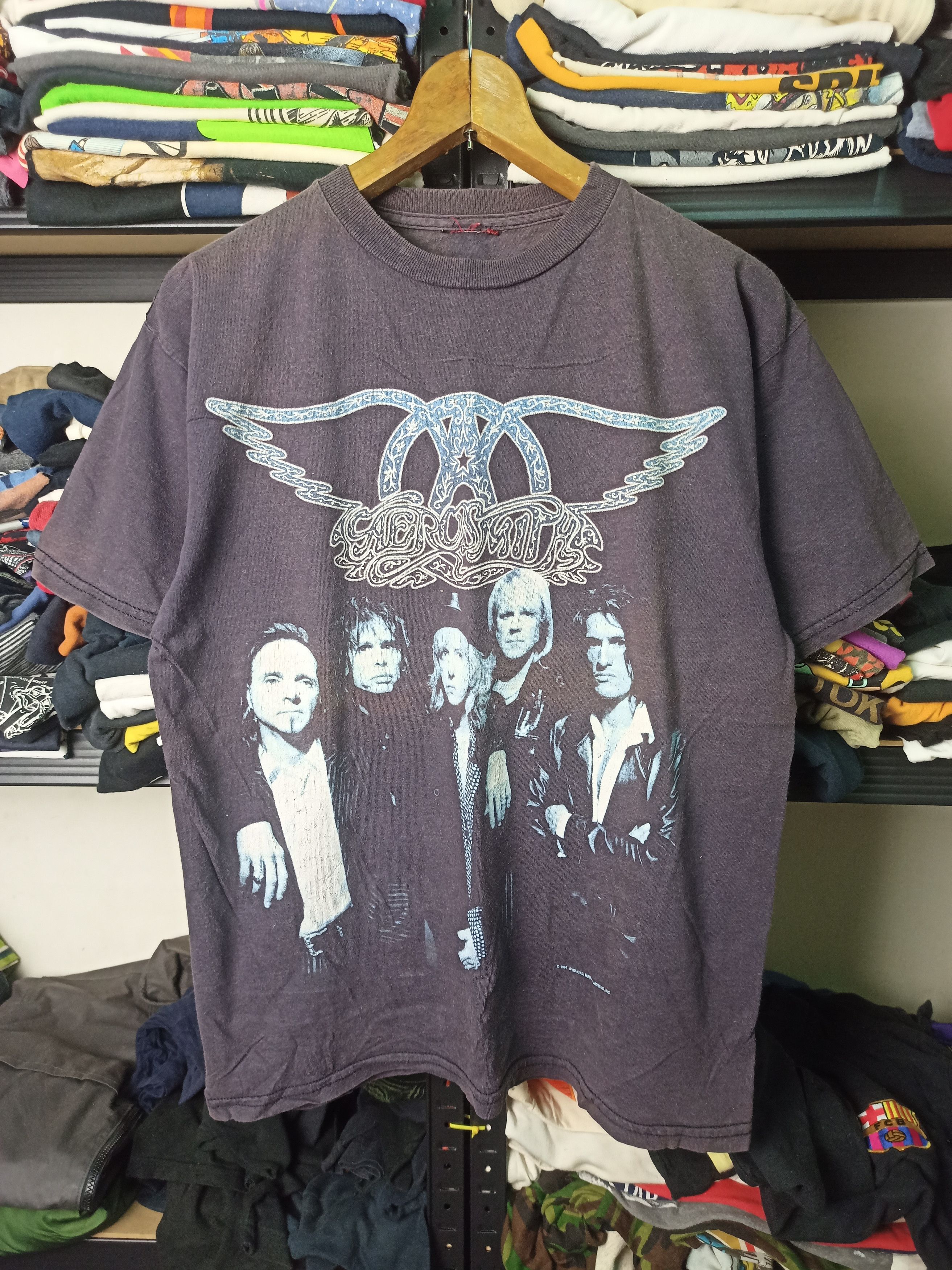 Band Tees × Vintage Vintage 90s Aerosmith 1997 Size US M / EU 48-50 / 2 - 1 Thumbnail