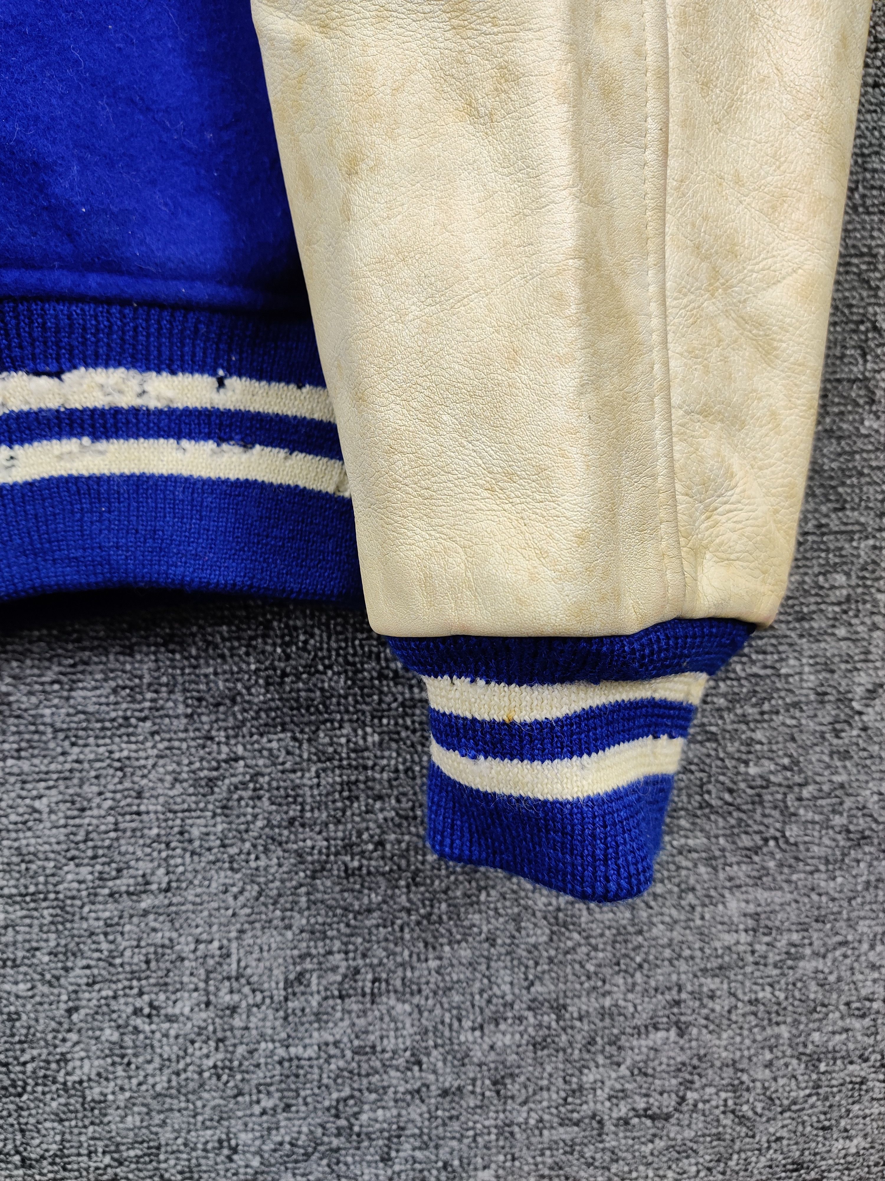 Vintage Vintage 80s David Workshop Wool Varsity Leather Jacket Size US M / EU 48-50 / 2 - 3 Thumbnail