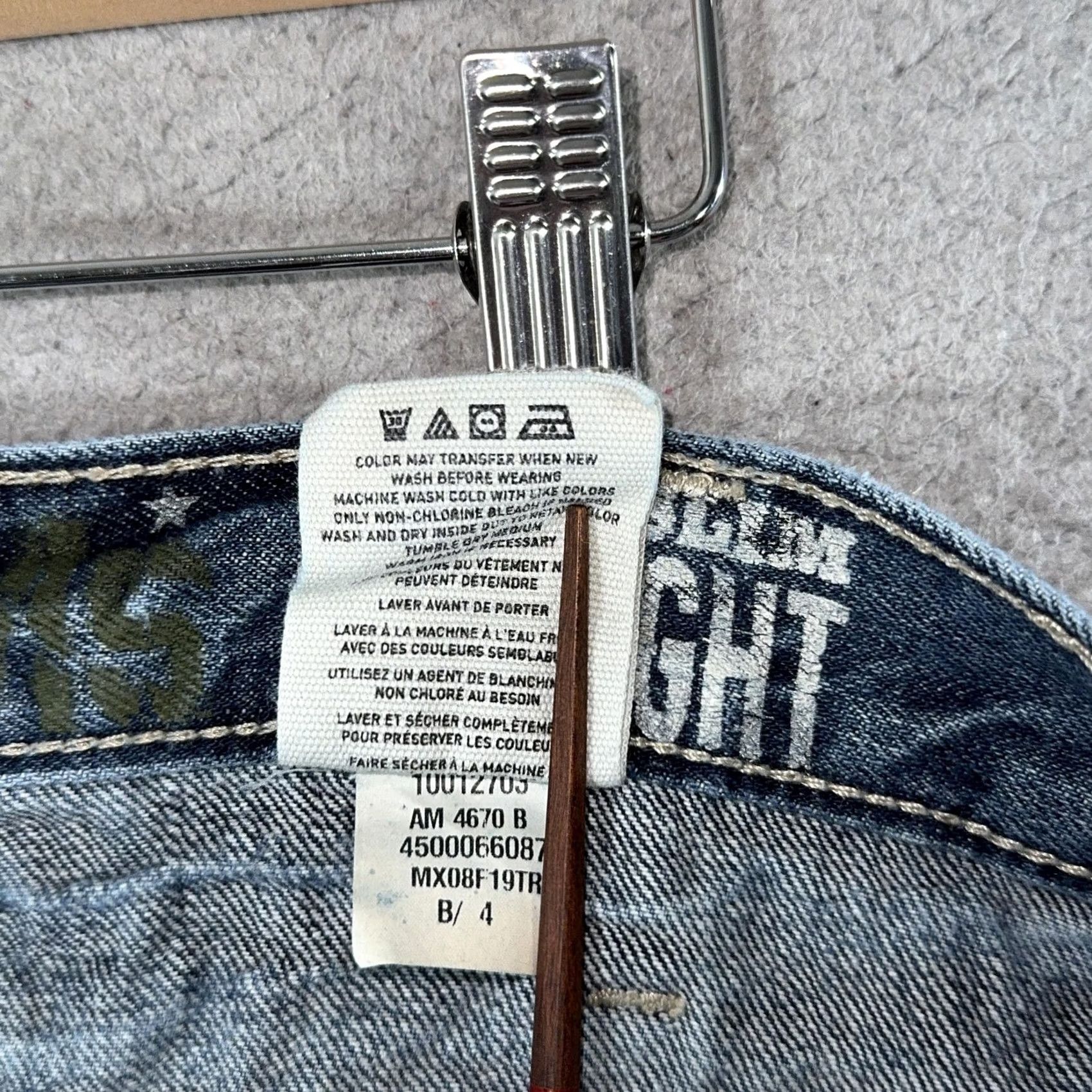Ariat Ariat M5 Slim Gambler Jeans Mens 40x30 Denim Blue Embroidered Pockets Straight Stackable 40/30 Size US 40 / EU 56 - 4 Thumbnail