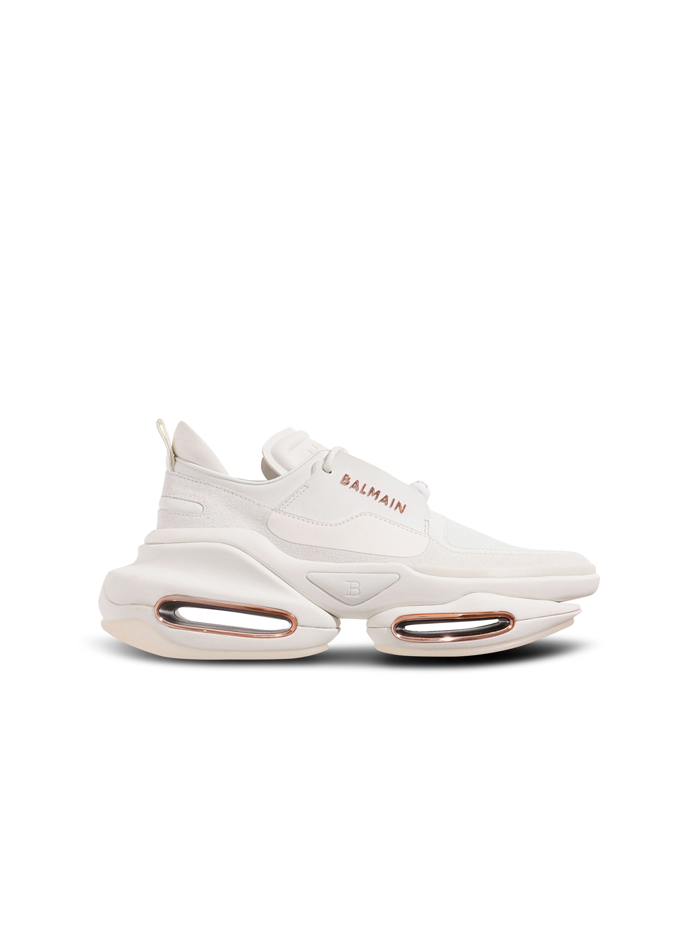 o1s1wg110925 Leather And Suede B Bold Sneaker in White