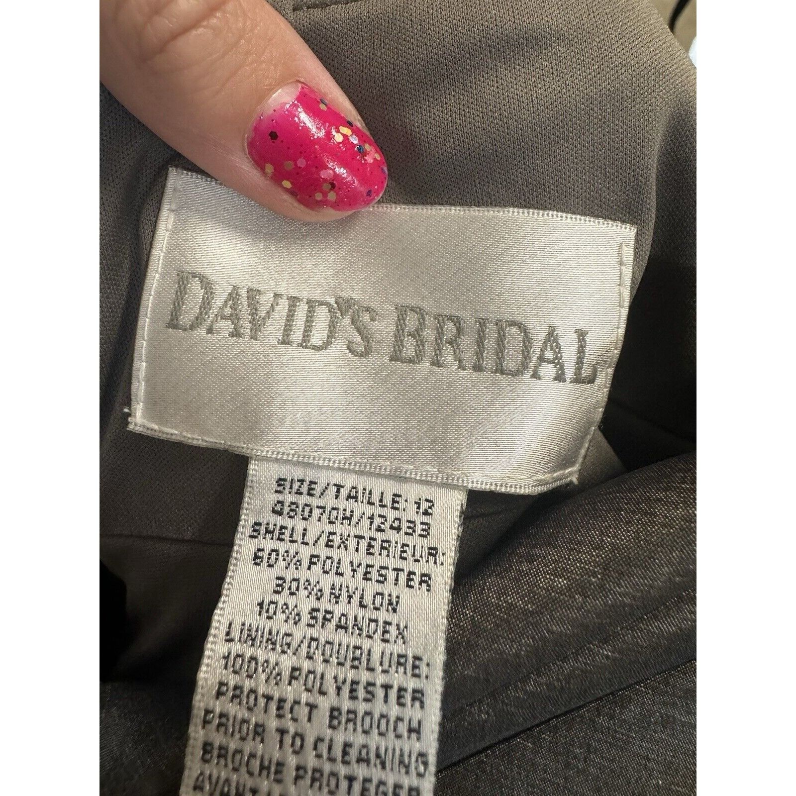 Other David’s Bridal Dress Satin Cachet Dress Formal Wedding Cockt Size XL / US 12-14 / IT 48-50 - 8 Thumbnail