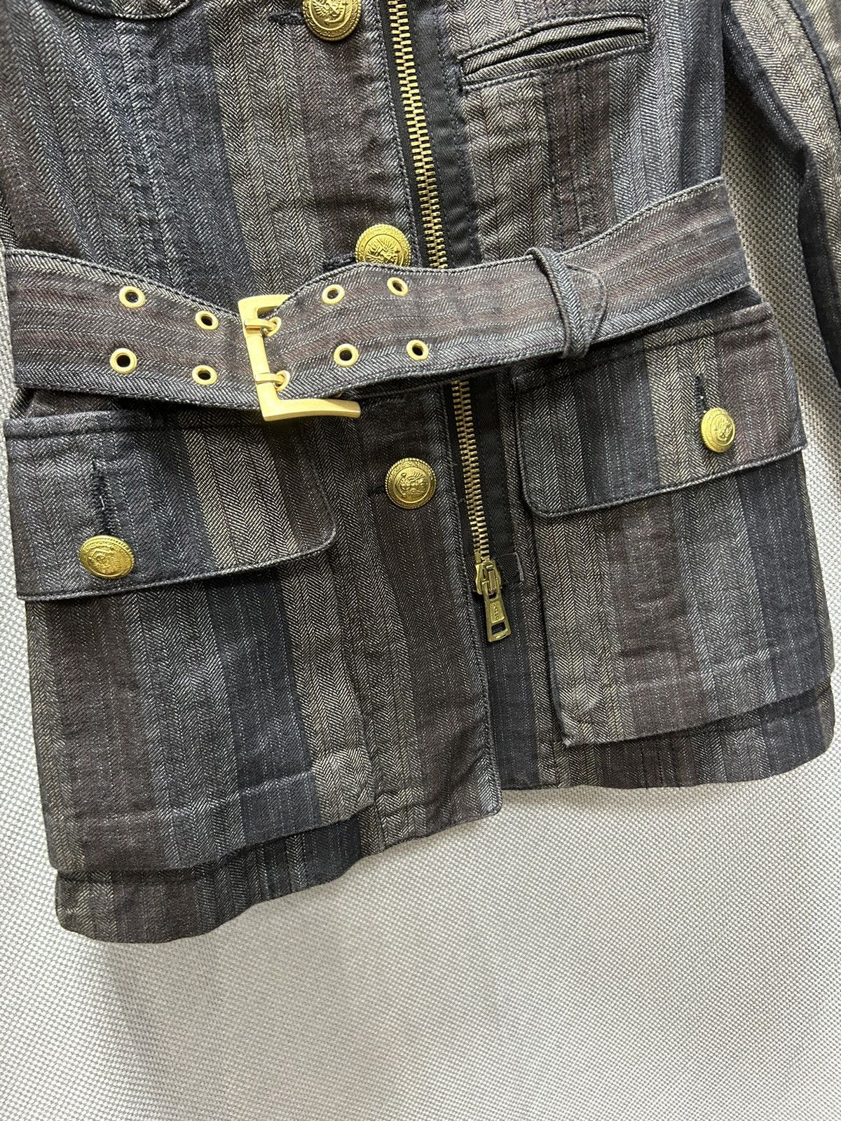 Jean Paul Gaultier Archive Jean Paul Gaultier Denim Striped Zip Jacket Size S / US 4 / IT 40 - 3 Thumbnail