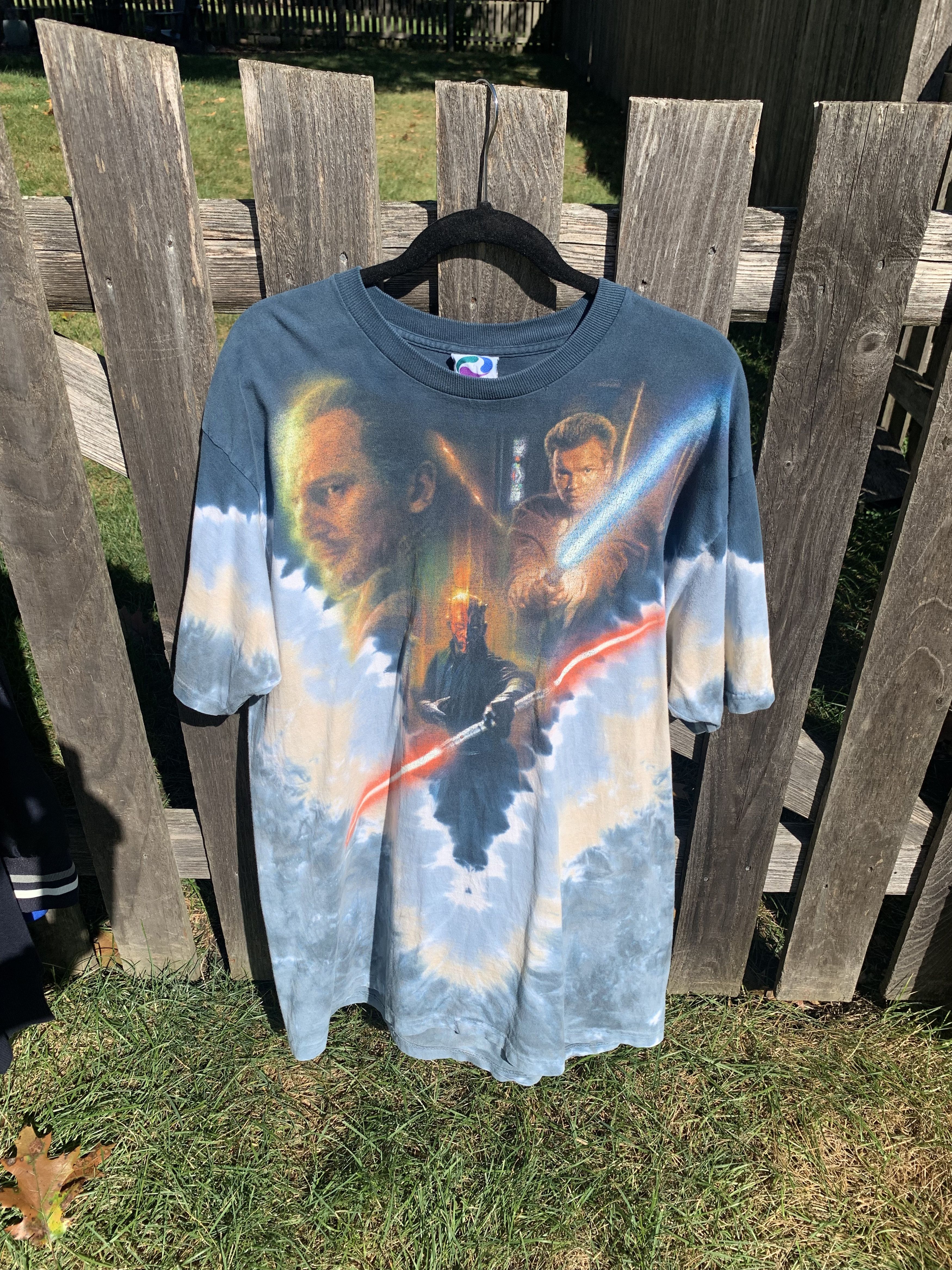 Liquid Blue Liquid Blue 1999 Vintage Star Wars Ep.1, Tie-Dye Shirt Size US XL / EU 56 / 4 - 3 Thumbnail