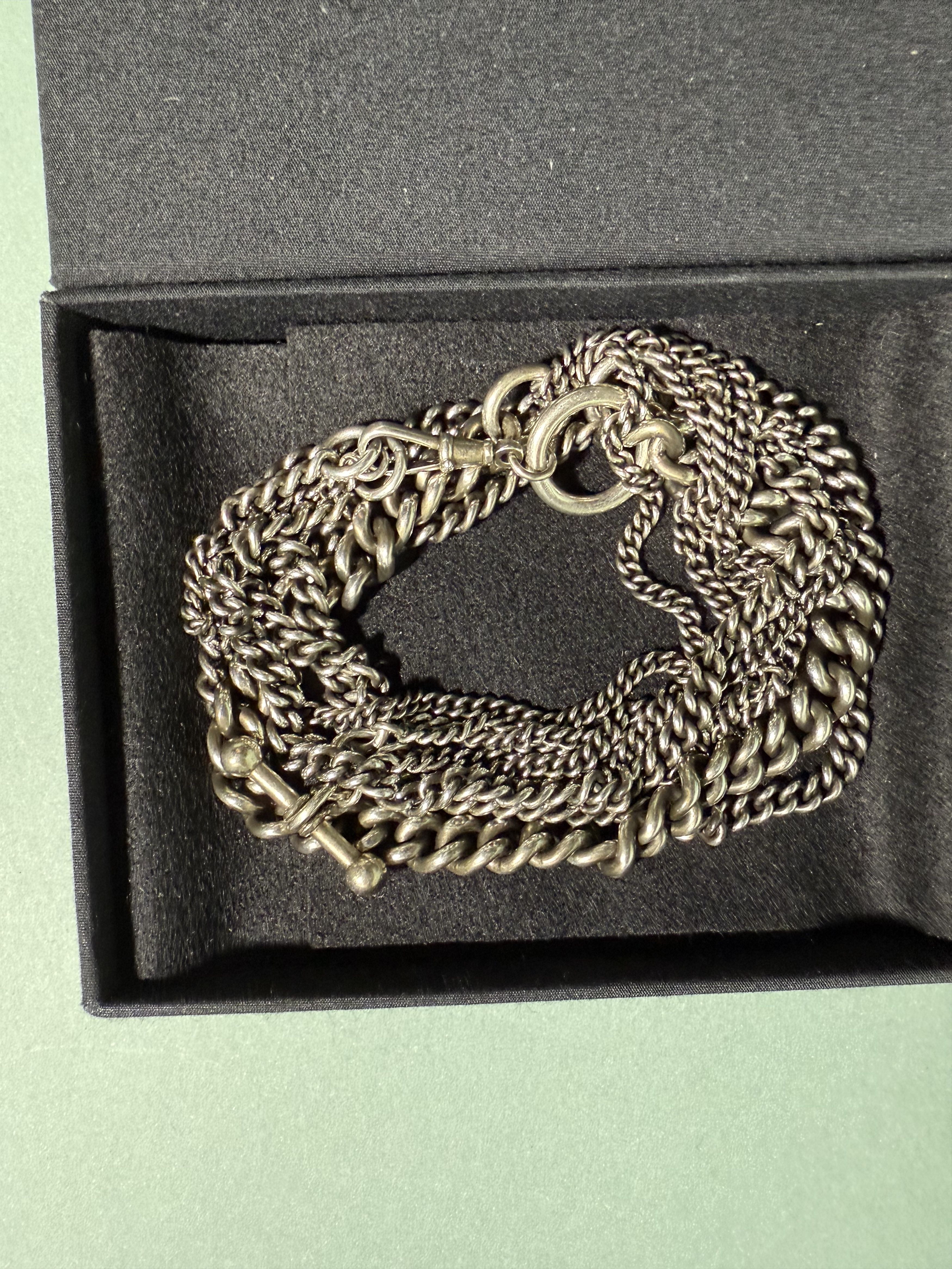 Ann Demeulemeester Silver Multi Chain Bracelet | Grailed