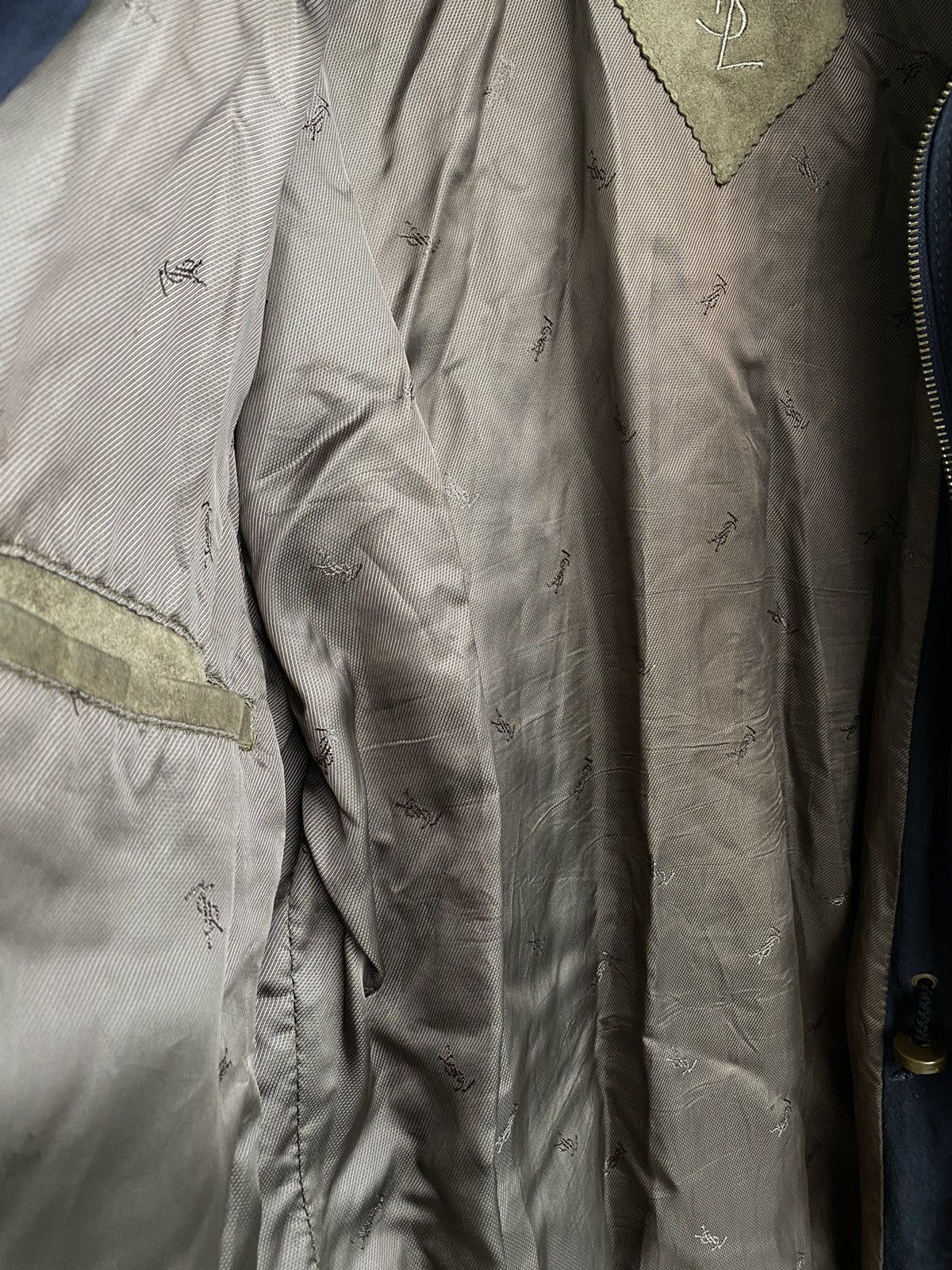 Yves Saint Laurent 90’s Suede YSL Leather Jacket Soft Beige/Brown Size US L / EU 52-54 / 3 - 12 Thumbnail