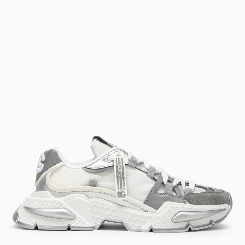 image of Dolce Gabbana Dolce&gabbana Air Master Silver/white Fabric Sneaker in Metal, Men's (Size 12)