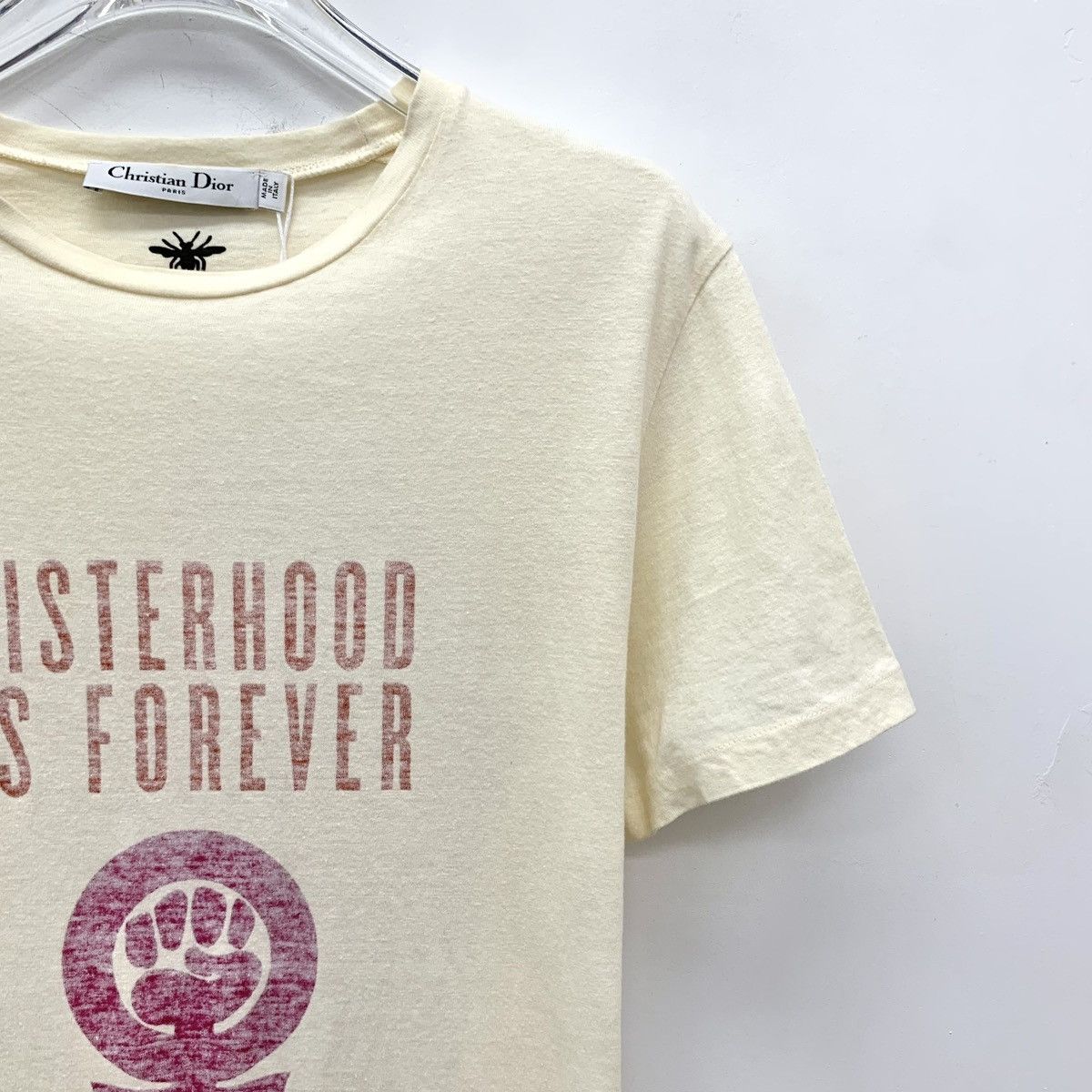 Dior Dior Beige Logo Letter Printed Short Sleeve T-Shirt K26WX Size S / US 4 / IT 40 - 3 Thumbnail