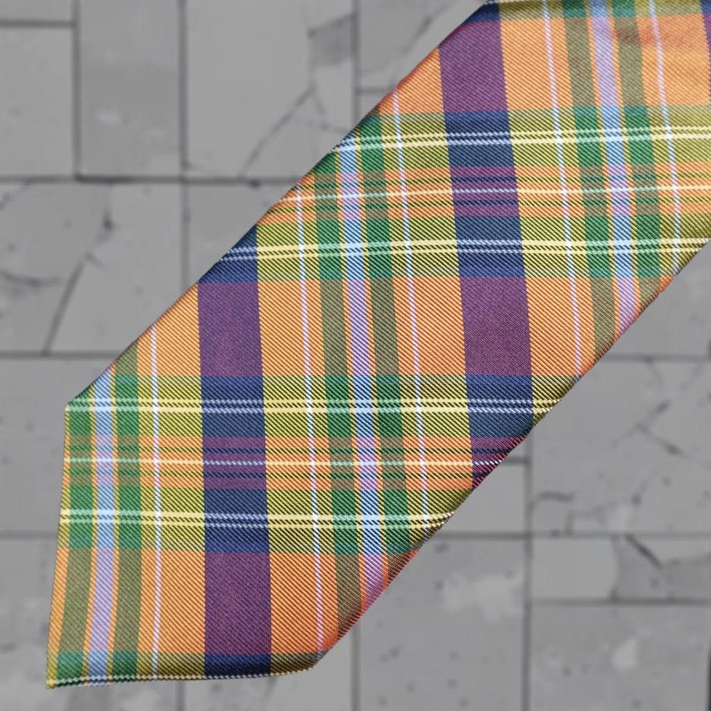 Brooks Brothers Brooks Brothers Tie Silk Tartan Plaid Yellow & Blue Check Makers & Merchants Men Medium? Size ONE SIZE - 1 Thumbnail