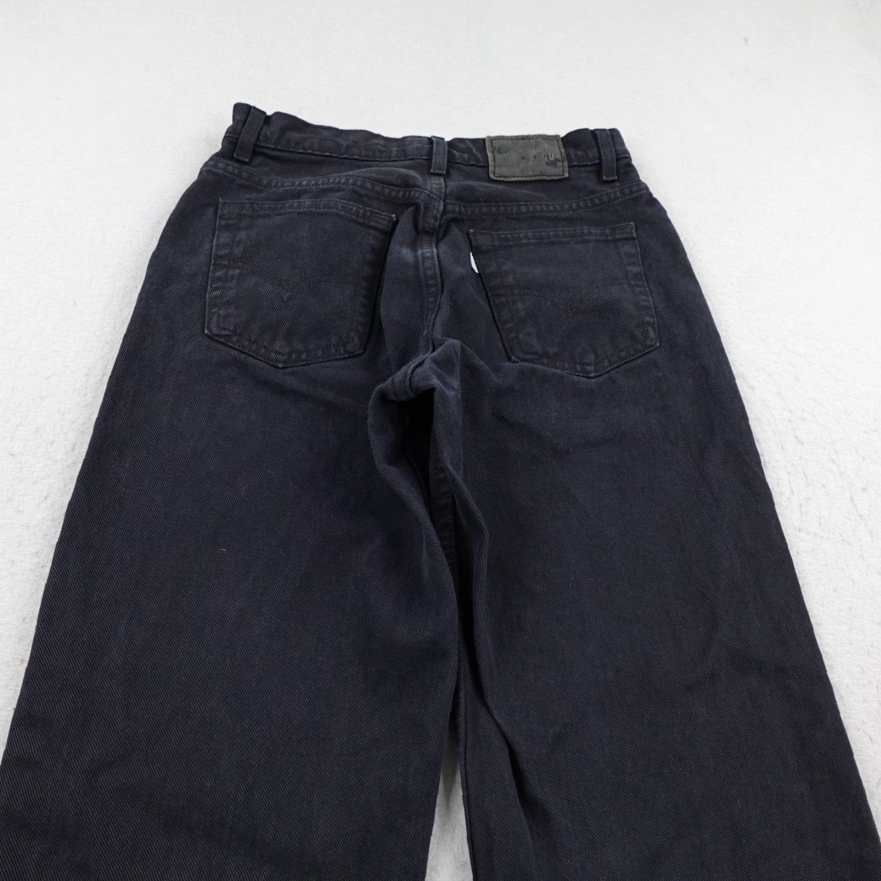 Levi's VINTAGE Levis Jeans Womens 7 Junior Black Silvertab Loose Fit Denim Baggy 80s Size 28" / US 6 / IT 42 - 5 Thumbnail