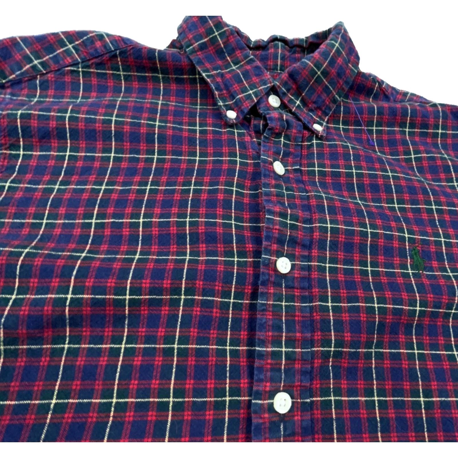 Ralph Lauren Ralph Lauren Shirt Men Medium Red Blue Flannel Button Up Tartan Classic Fit Size US L / EU 52-54 / 3 - 2 Thumbnail