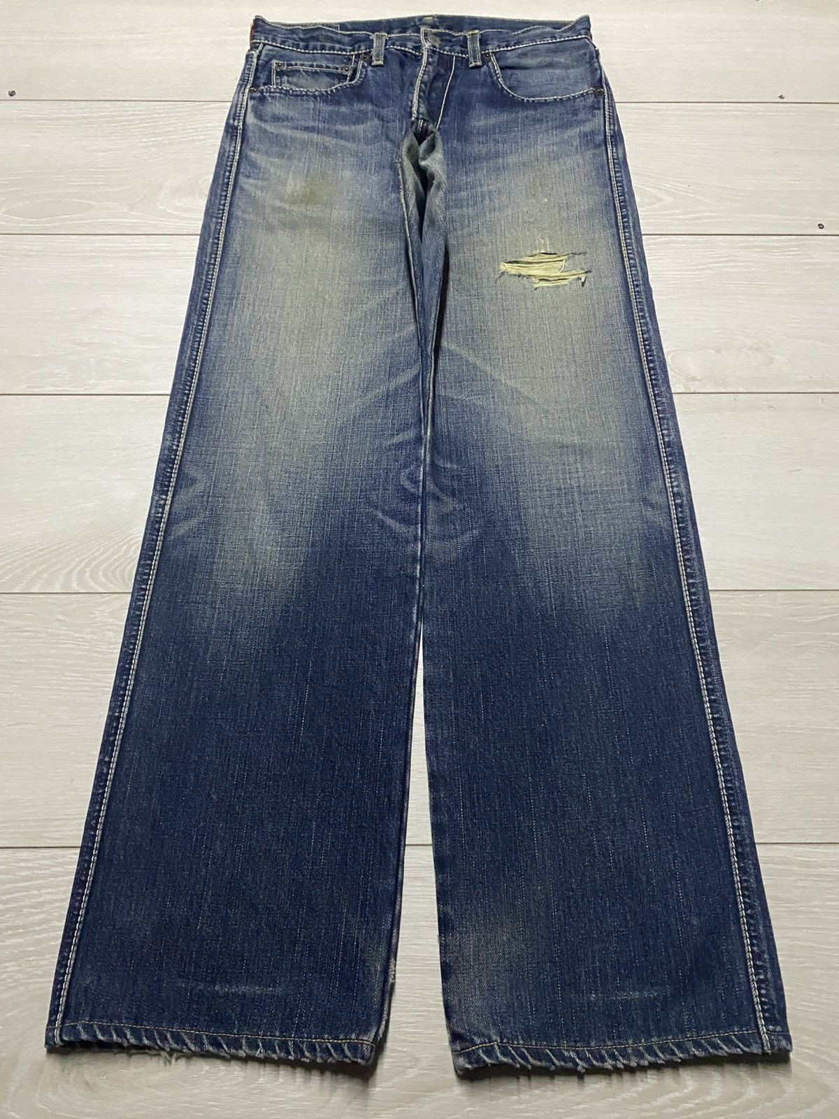 Levi's Vintage Levis 510 Mud Wash Distressed Distressed Baggy Jeans Size US 30 / EU 46 - 1 Thumbnail