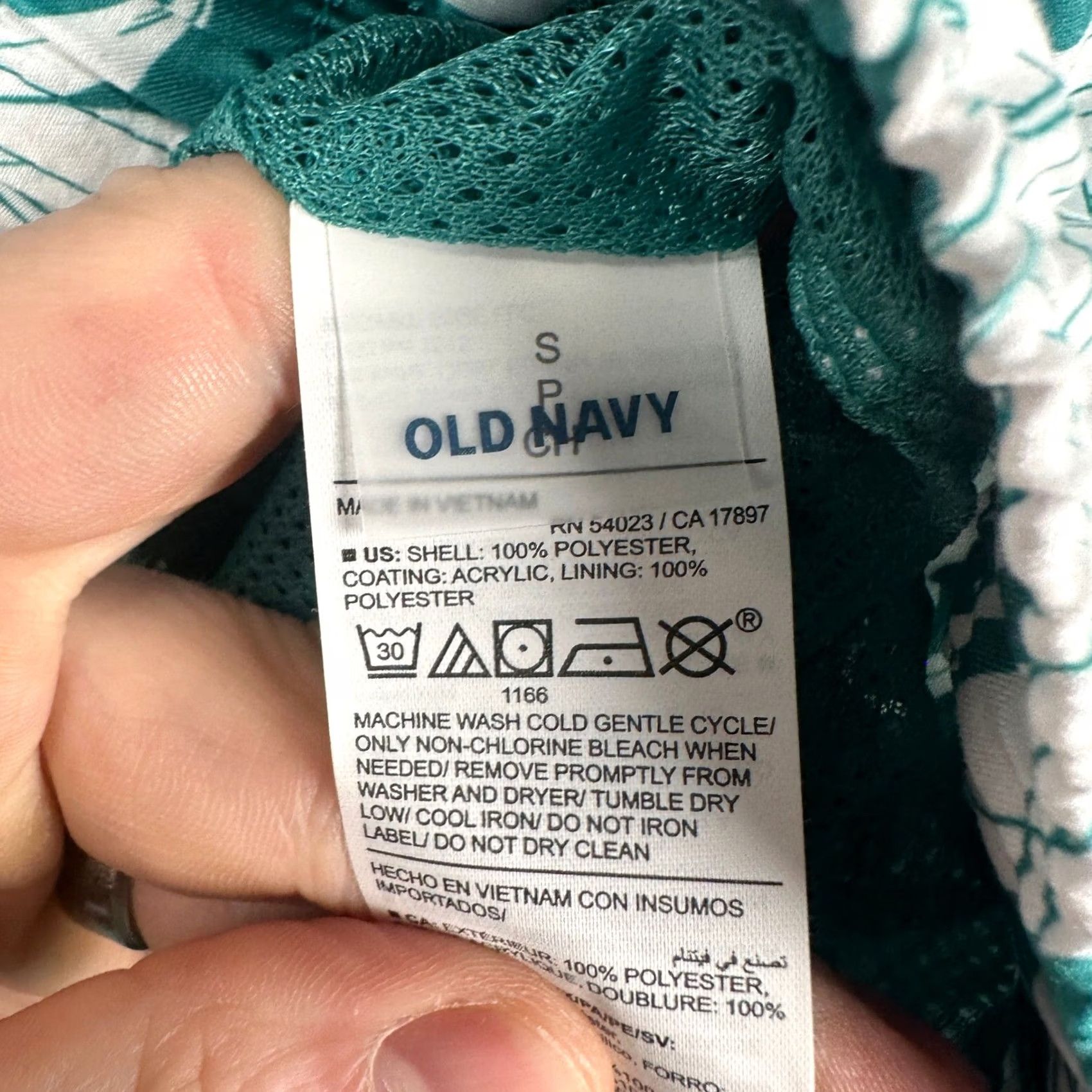 Old Navy Old Navy Men Swim Trunks Small Green White Pineapple Leaf Print Board Shorts NEW Size US 29 - 4 Thumbnail