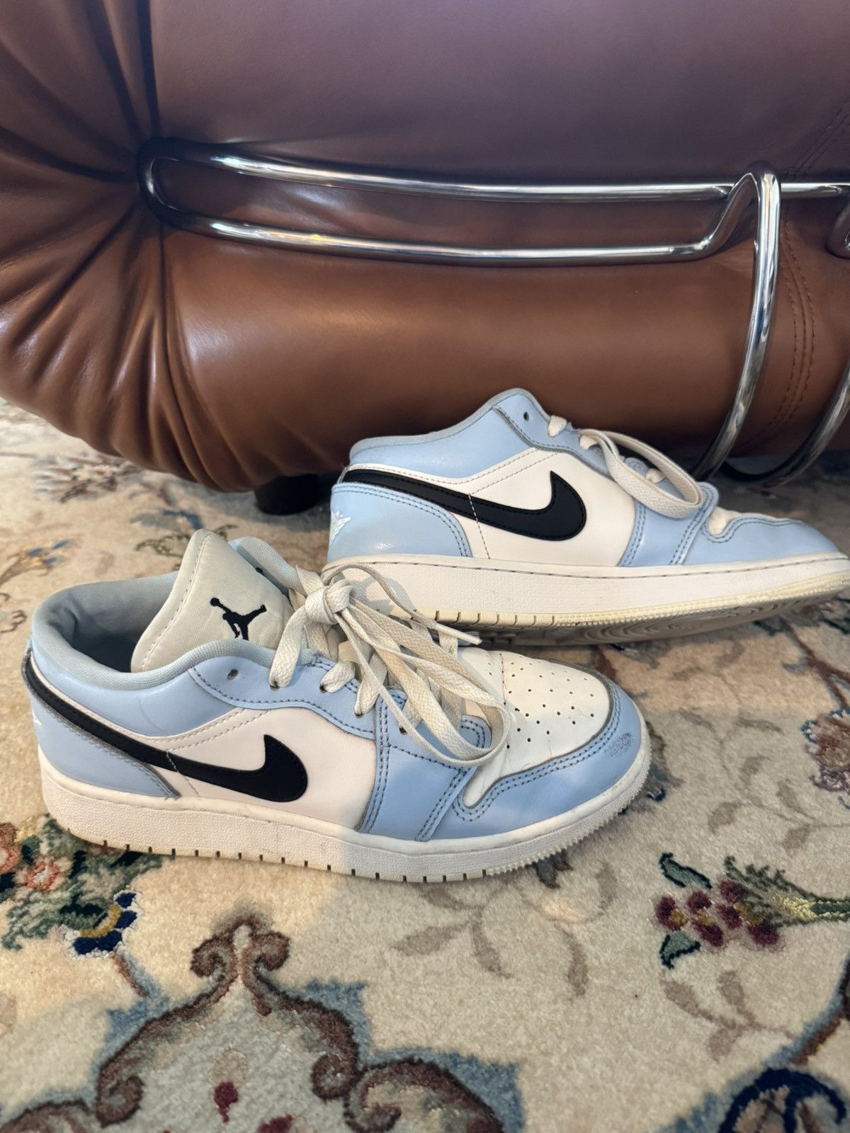 Nike Air Jordan 1 Low GS 'Ice Blue' Size US 6.5 / IT 36.5 - 2 Thumbnail