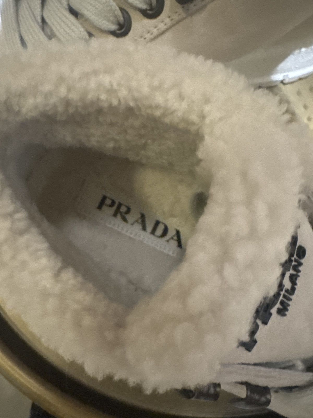 Prada Prada suede platform sneaker boot in chalk white Size US 7.5 / IT 37.5 - 4 Thumbnail