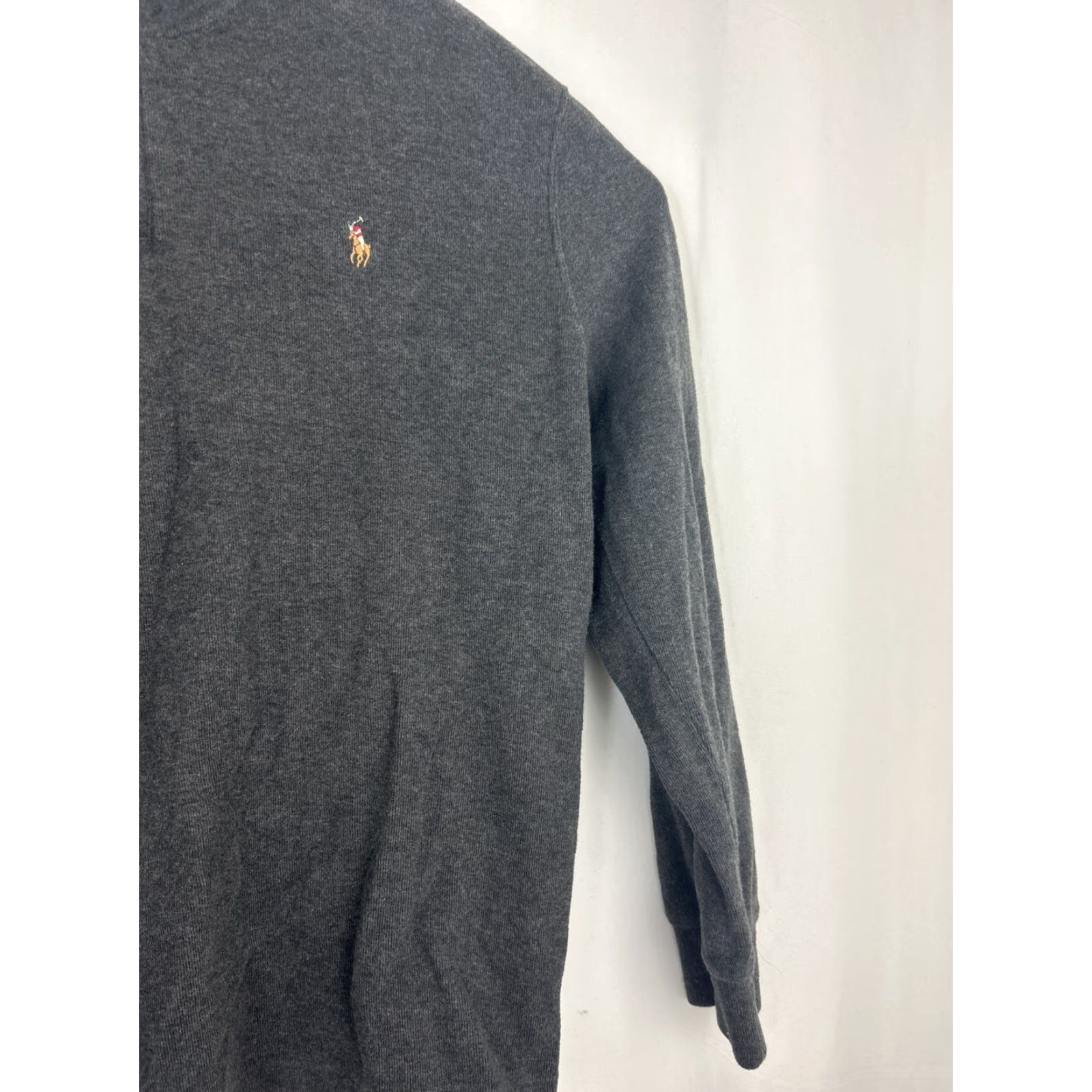 Polo Ralph Lauren Polo Ralph Lauren Sweater Men XL Estate Rib 1/4 Zip Pullover Long Sleeve Gray Mock Neck Logo Knit's 1/4 Zip Casual Mens Size US XL / EU 56 / 4 - 5 Thumbnail