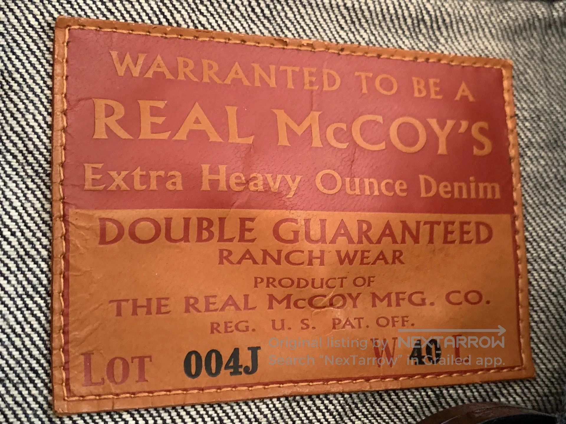 The Real McCoy's THE REAL MCCOY 004J Denim Jacket. Size US XXS / EU 40 - 4 Thumbnail