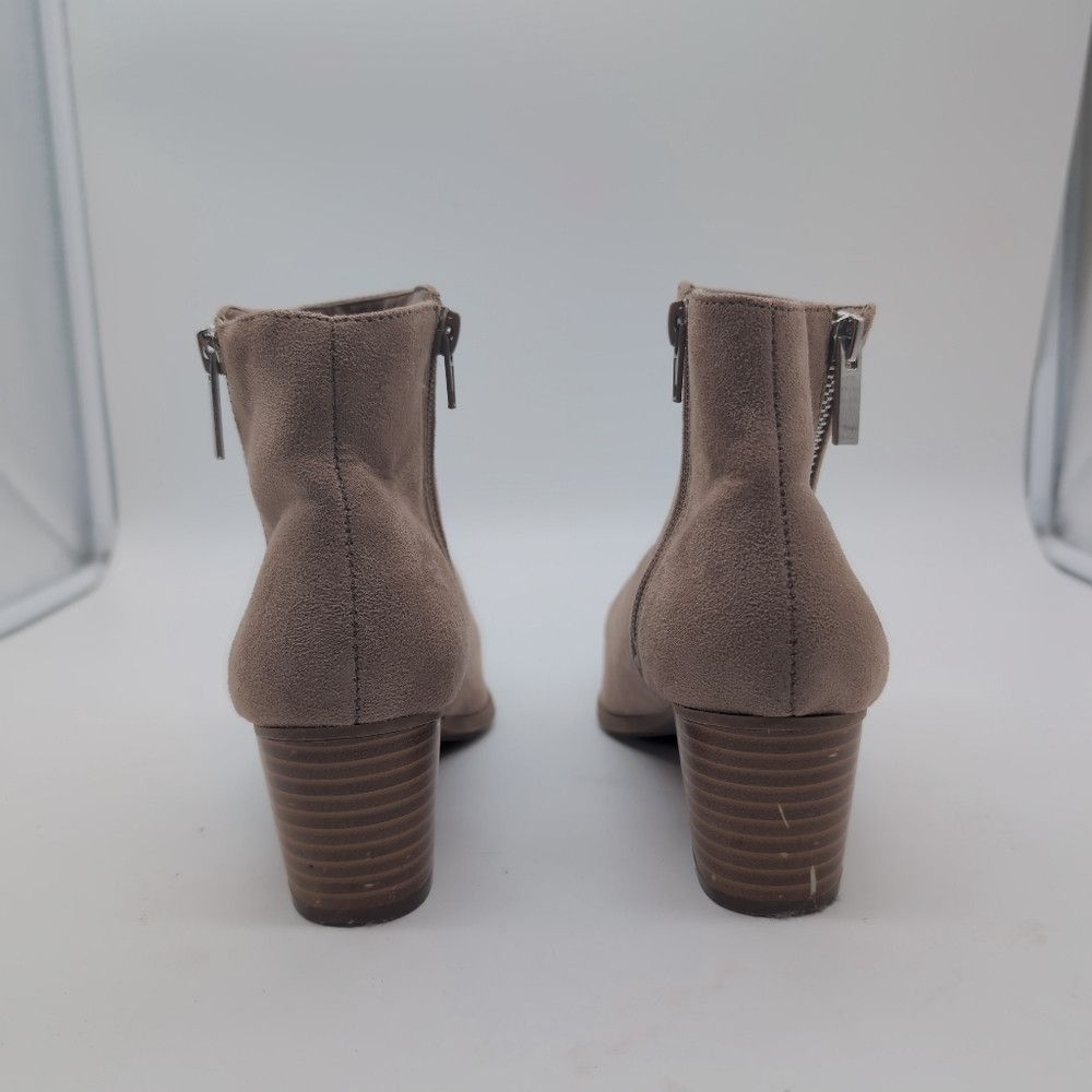 Lulus Lulu's Elegant Sz 6 Tan Fabric Suede Boots Booties Size US 6 / IT 36 - 5 Thumbnail