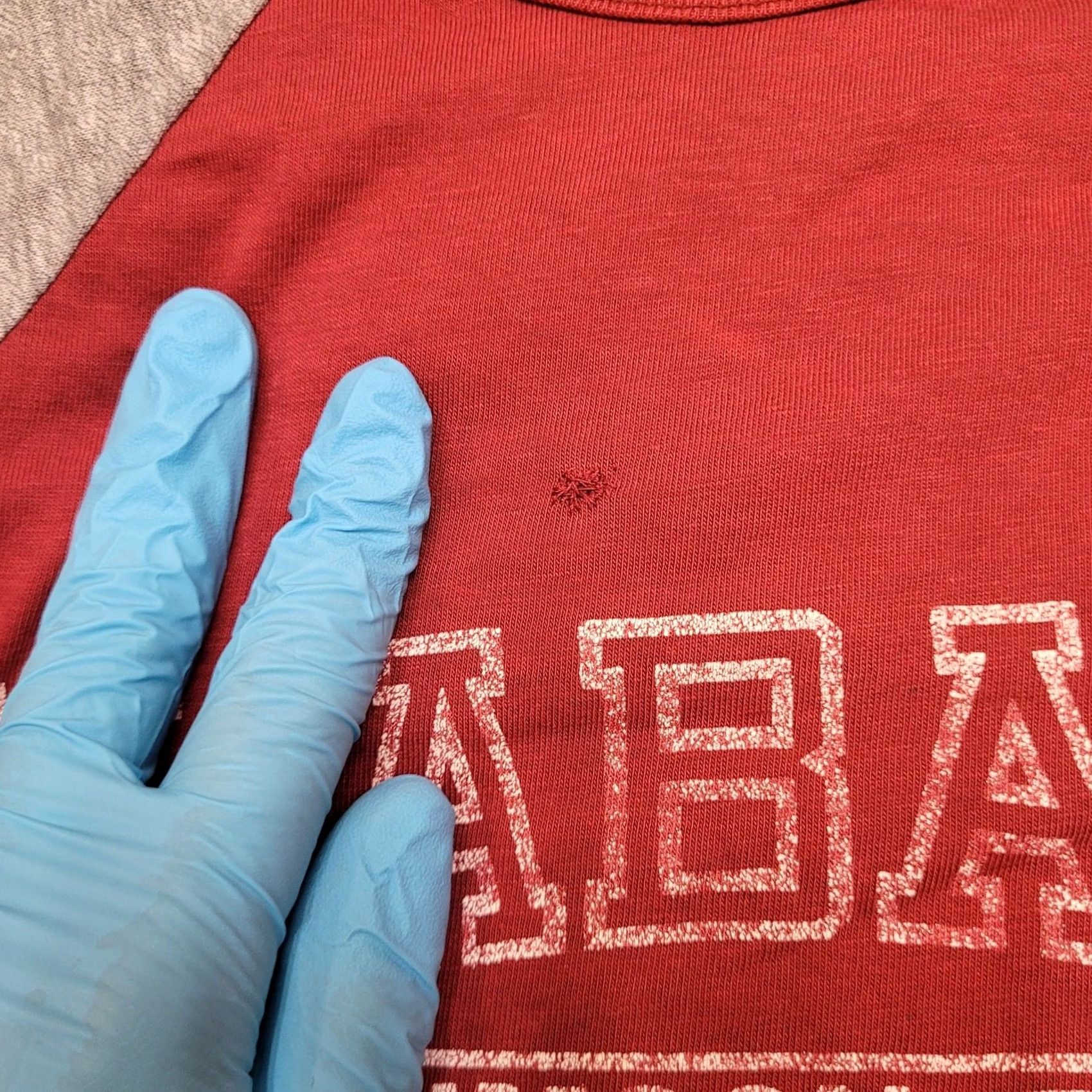 Vintage VTG 80s Alabama Crimson Tide T-Shirt Mens XS Womens S Raglan - Artex Tee, Red, 50/50, Single Stitch, USA Made, 80s Football College Shirt Size XS / US 0-2 / IT 36-38 - 3 Thumbnail