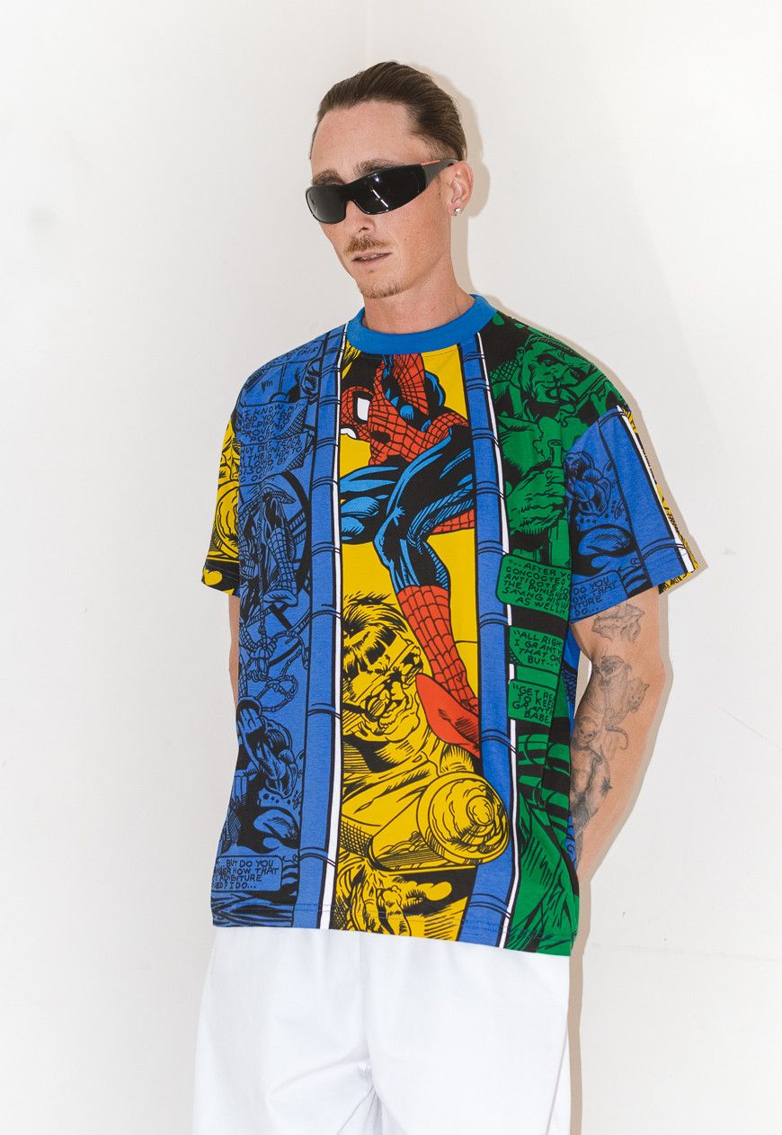 Marvel Comics × Vintage 90s collectible Marvel Comics Spiderman all-over Print Tee Size US XL / EU 56 / 4 - 5 Thumbnail