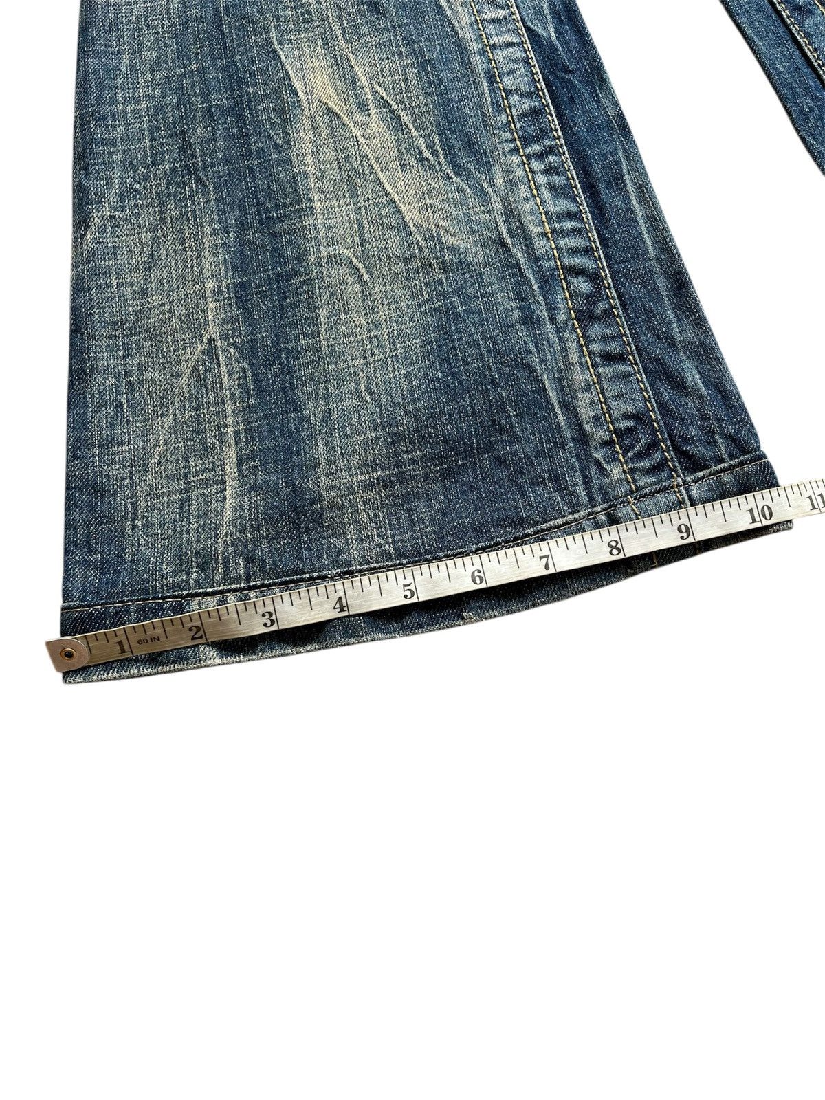 Japanese Brand Lolita Low Rise Distressed Flare Denim Lgb Style Size US 27 - 13 Thumbnail