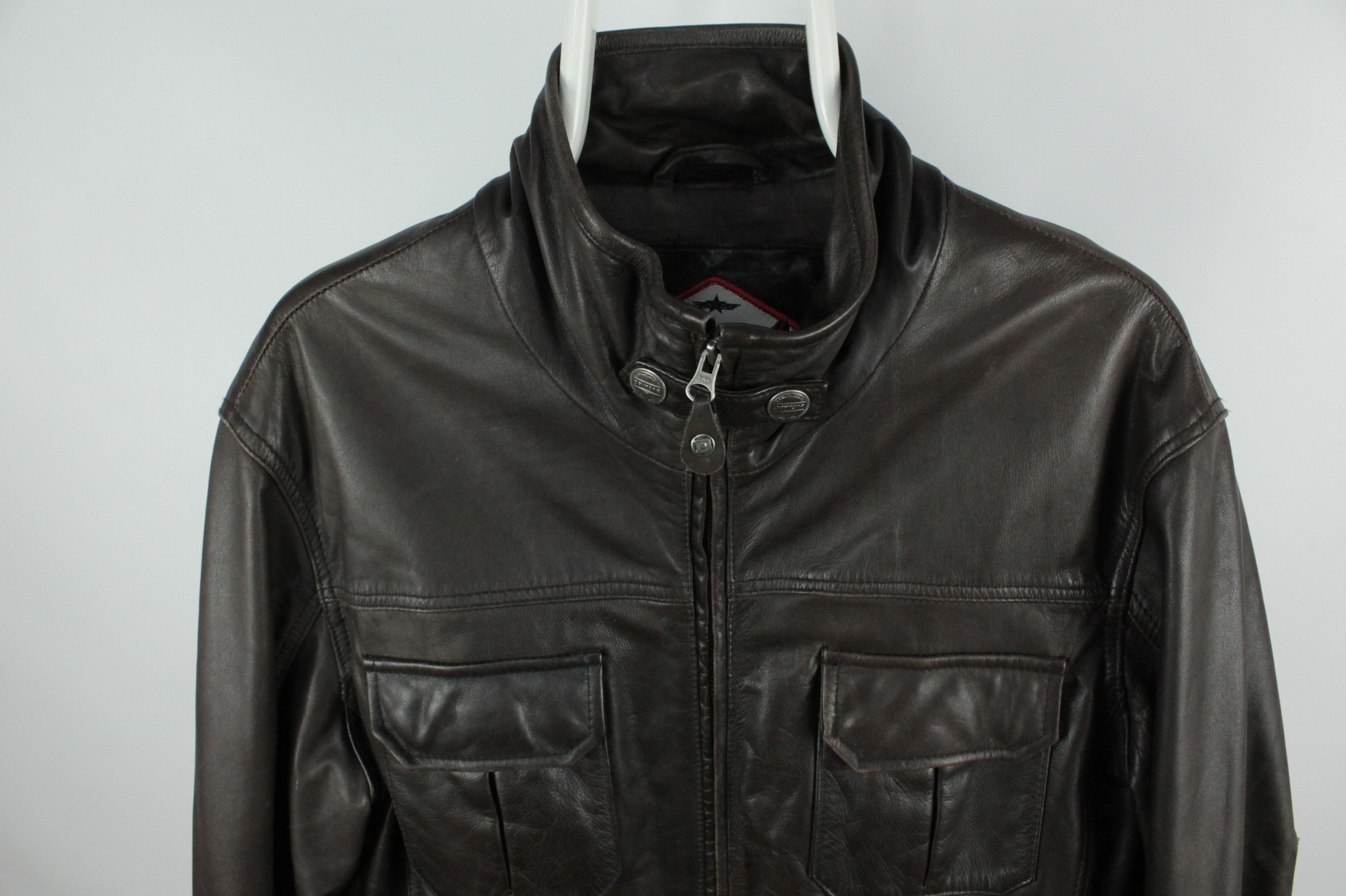 Daytona Daytona Brown Leather Aviator Biker Casual Jacket Size US XL / EU 56 / 4 - 2 Thumbnail