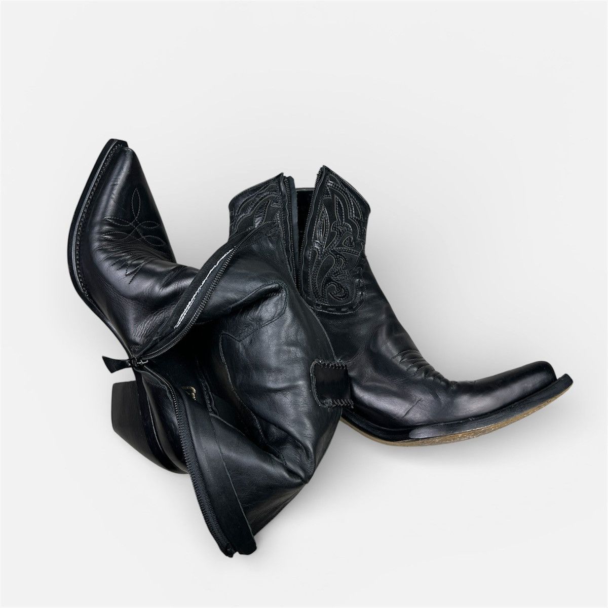 Other Damy Italian Leather Western Cowboy Boots Women’s Size 40 Size US 10 / IT 40 - 7 Thumbnail