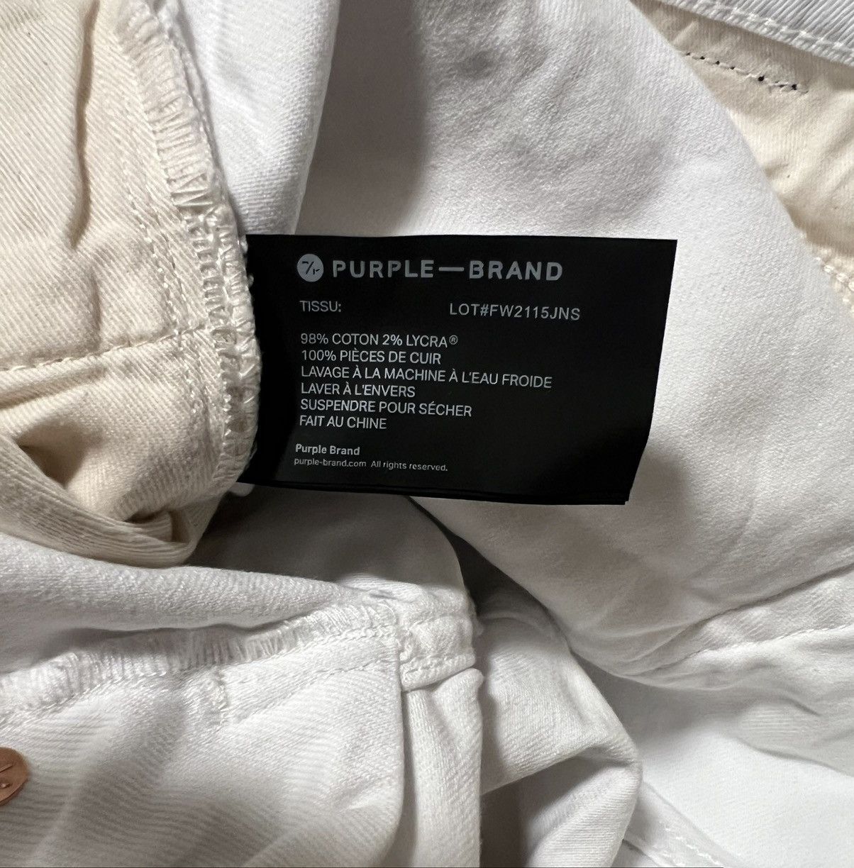 Purple Purple Brand Jeans Mens Slim Fit White P001 Size 40/34 Size US 40 / EU 56 - 9 Thumbnail