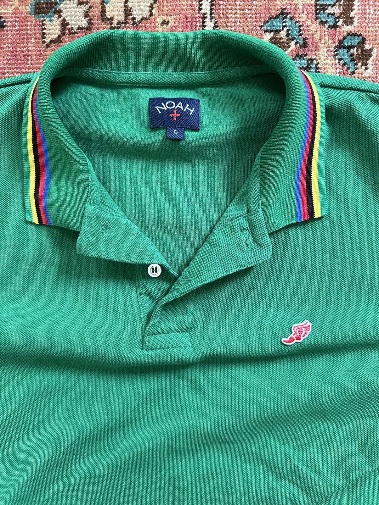 Noah Noah Winged Foot Victory Stripe Polo Size US L / EU 52-54 / 3 - 3 Thumbnail