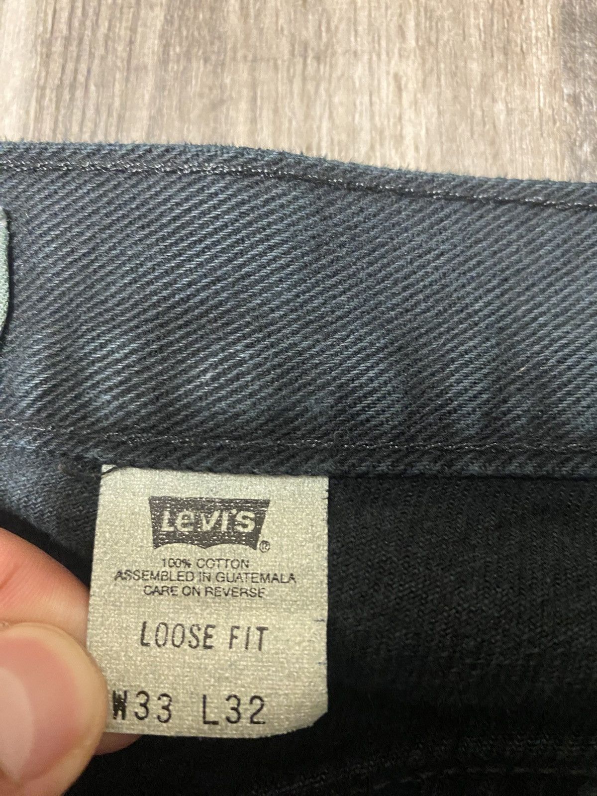 Levi's Vintage 90’s Black Levi’s Sliver Tab Baggy Denim Jeans Y2K Size US 32 / EU 48 - 5 Thumbnail