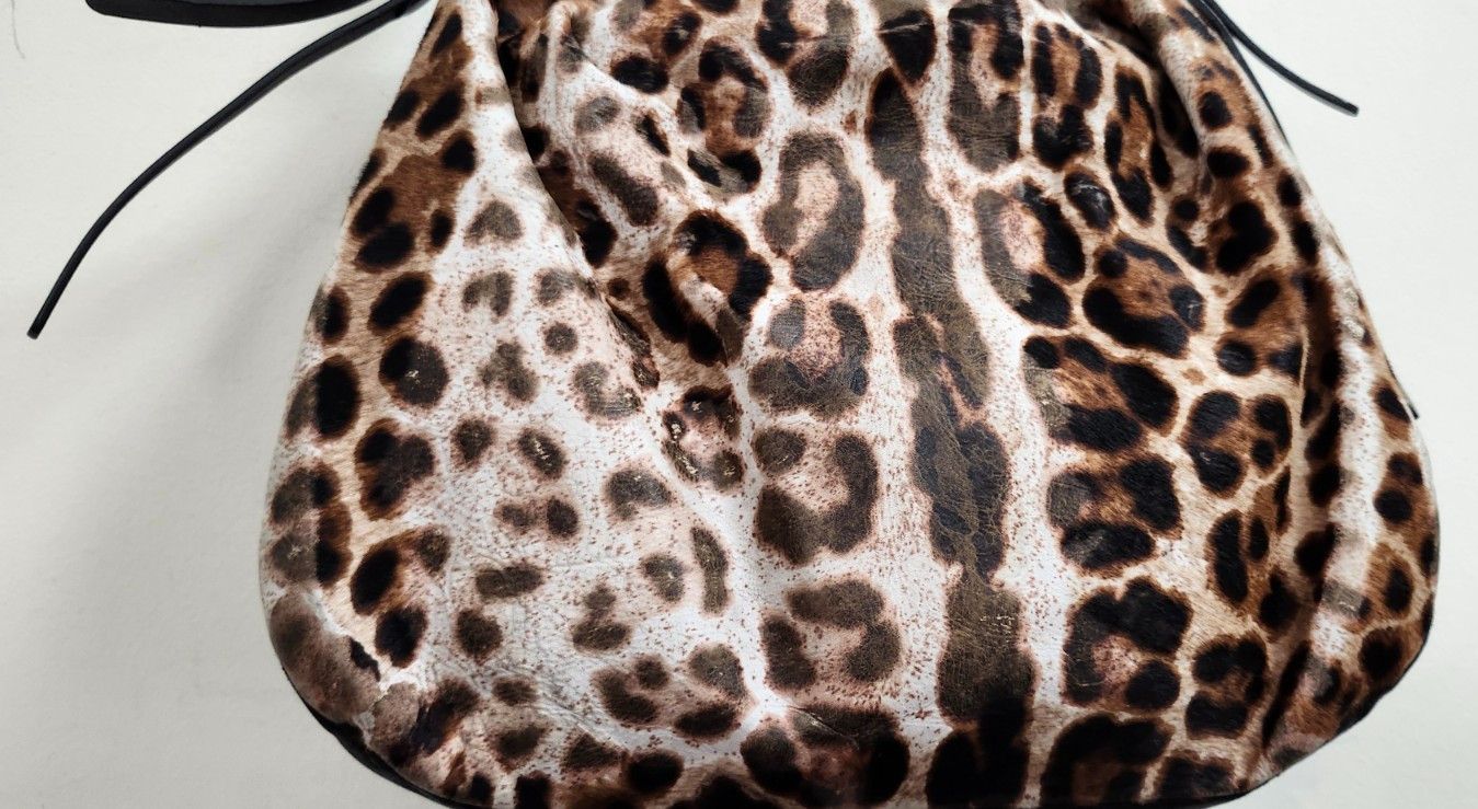Jimmy Choo Jimmy Choo Animal Print Hobo Bag Fur & Leather Designer Size ONE SIZE - 6 Thumbnail