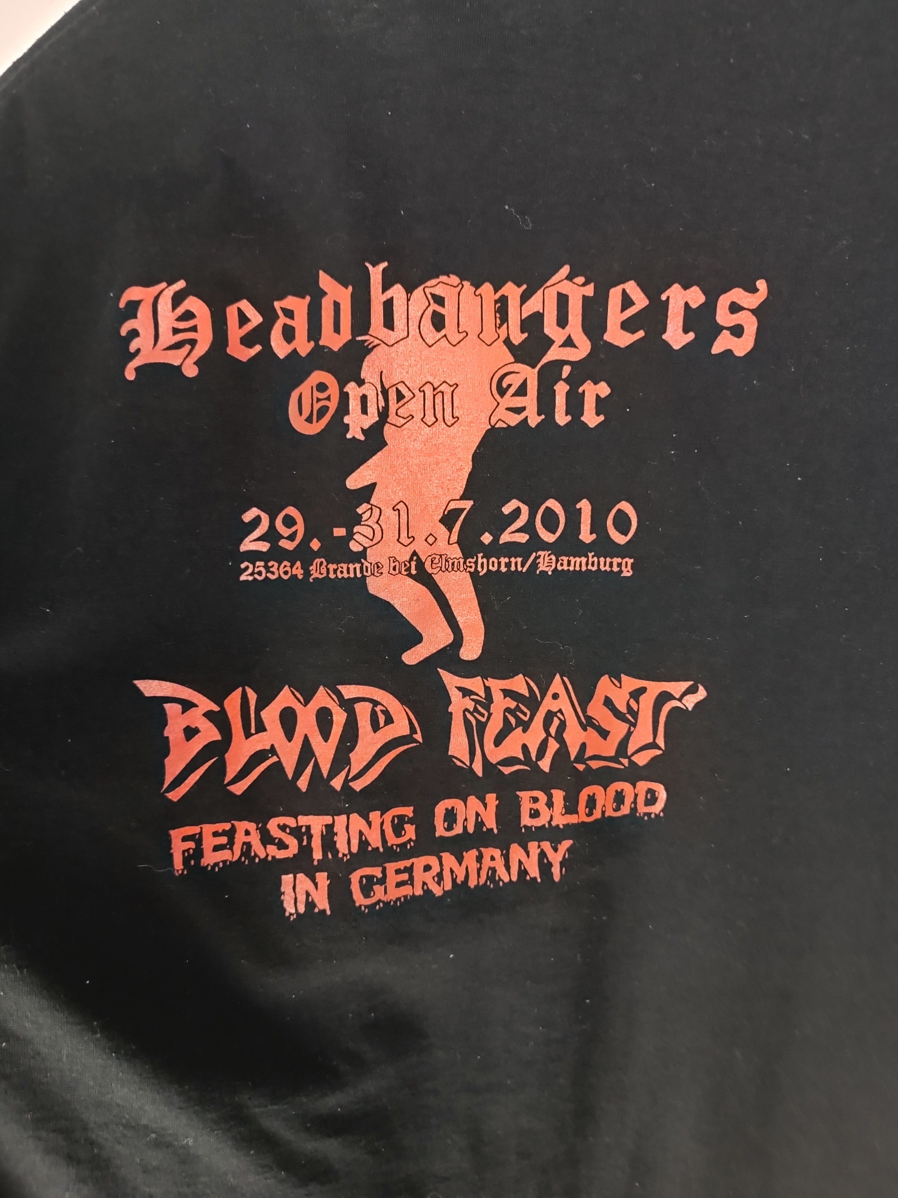 Band Tees VINTAGE 2010 BLOOD FEAST GERMANY METAL TOUR TEE Size US L / EU 52-54 / 3 - 13 Thumbnail