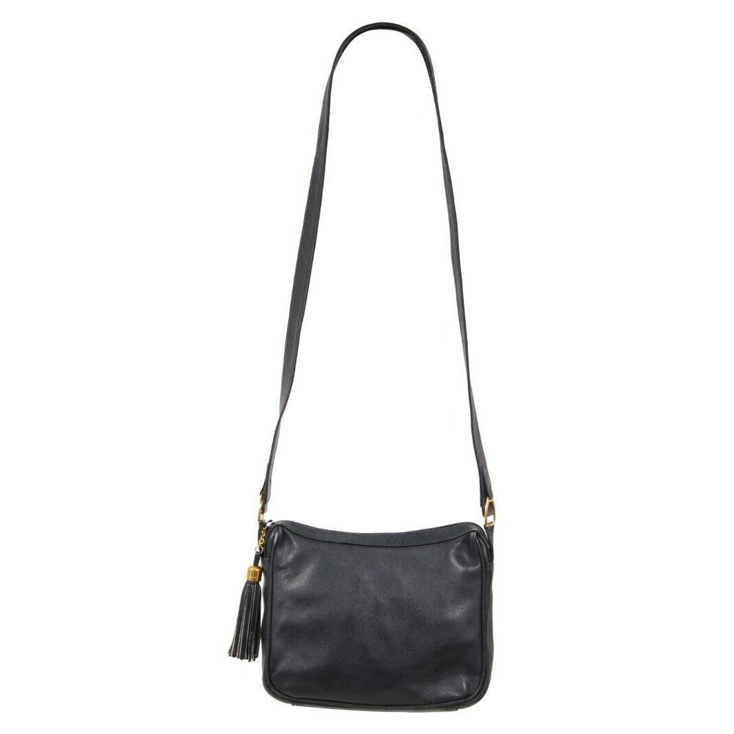 Gucci Vintage Crossbody Bag Blue Lambskin Leather Purse Gold Size ONE SIZE - 1 Thumbnail