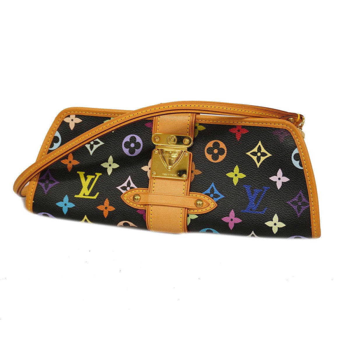 image of Louis Vuitton Shoulder Bag Monogram Multicolor Shirley Noir in Black, Women's