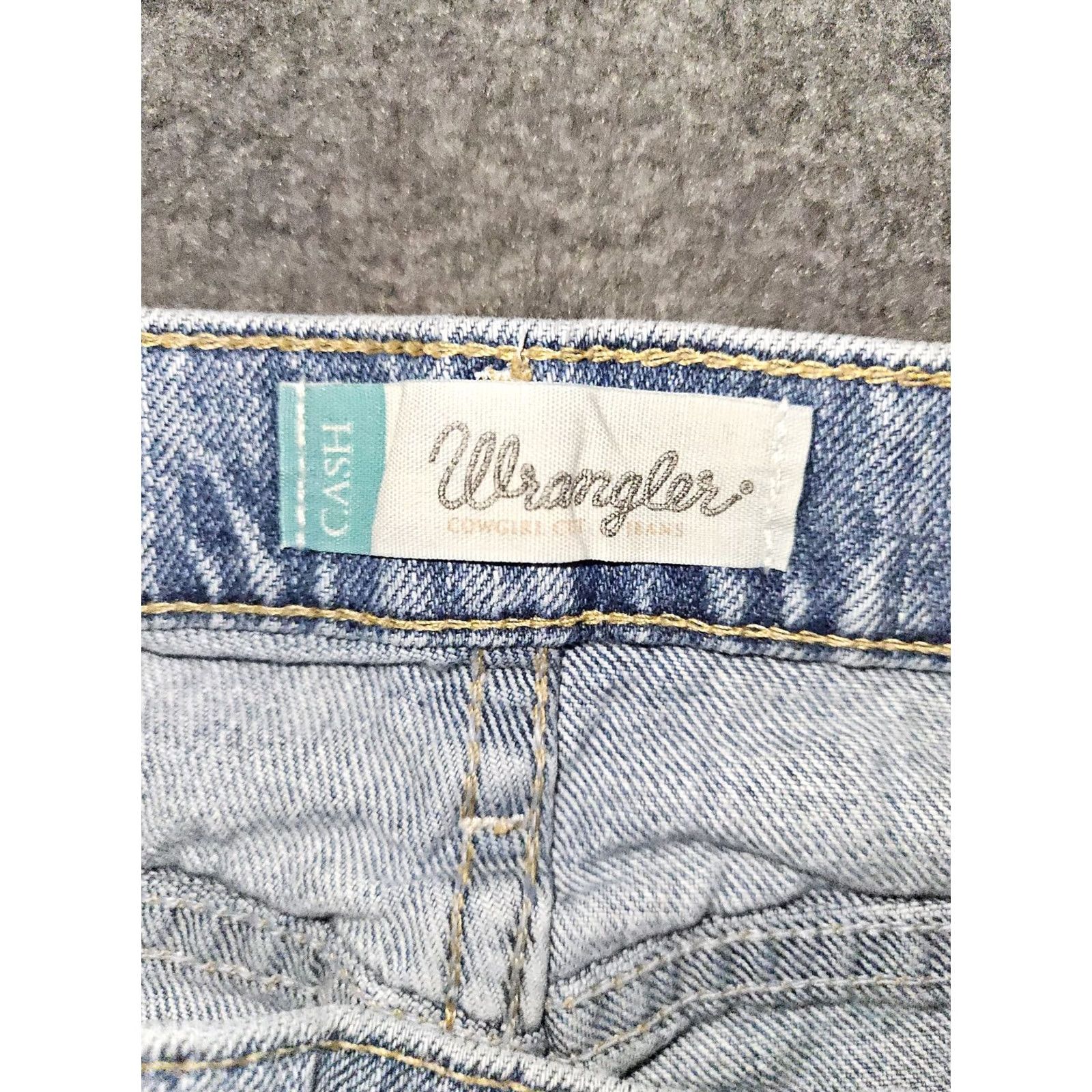 Wrangler Wrangler Cowgirl Cut Cash Jeans Women's 7/8x32 Blue Bootcut Denim Jeans/Bootcut Button Embroidered Logo Pockets Western Size 28" / US 6 / IT 42 - 2 Thumbnail