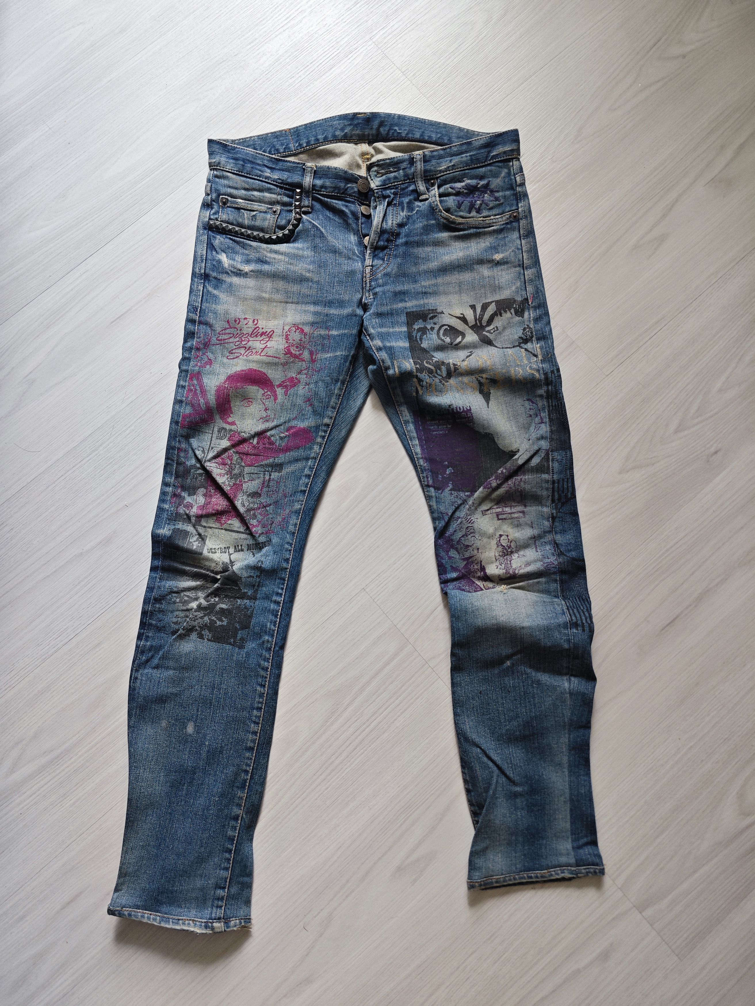 Hysteric Glamour colour print jeans
