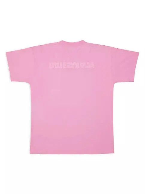 Balenciaga o1bcso1str1224 Turn Medium Fit T-Shirt in Pink Size XL / US 12-14 / IT 48-50 - 2 Thumbnail
