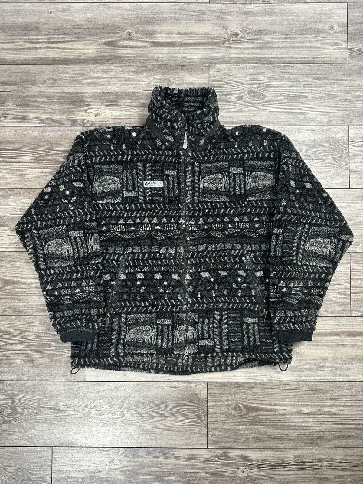 Columbia Vintage 90’s Columbia Patterned Zip Fleece Size US L / EU 52-54 / 3 - 1 Thumbnail