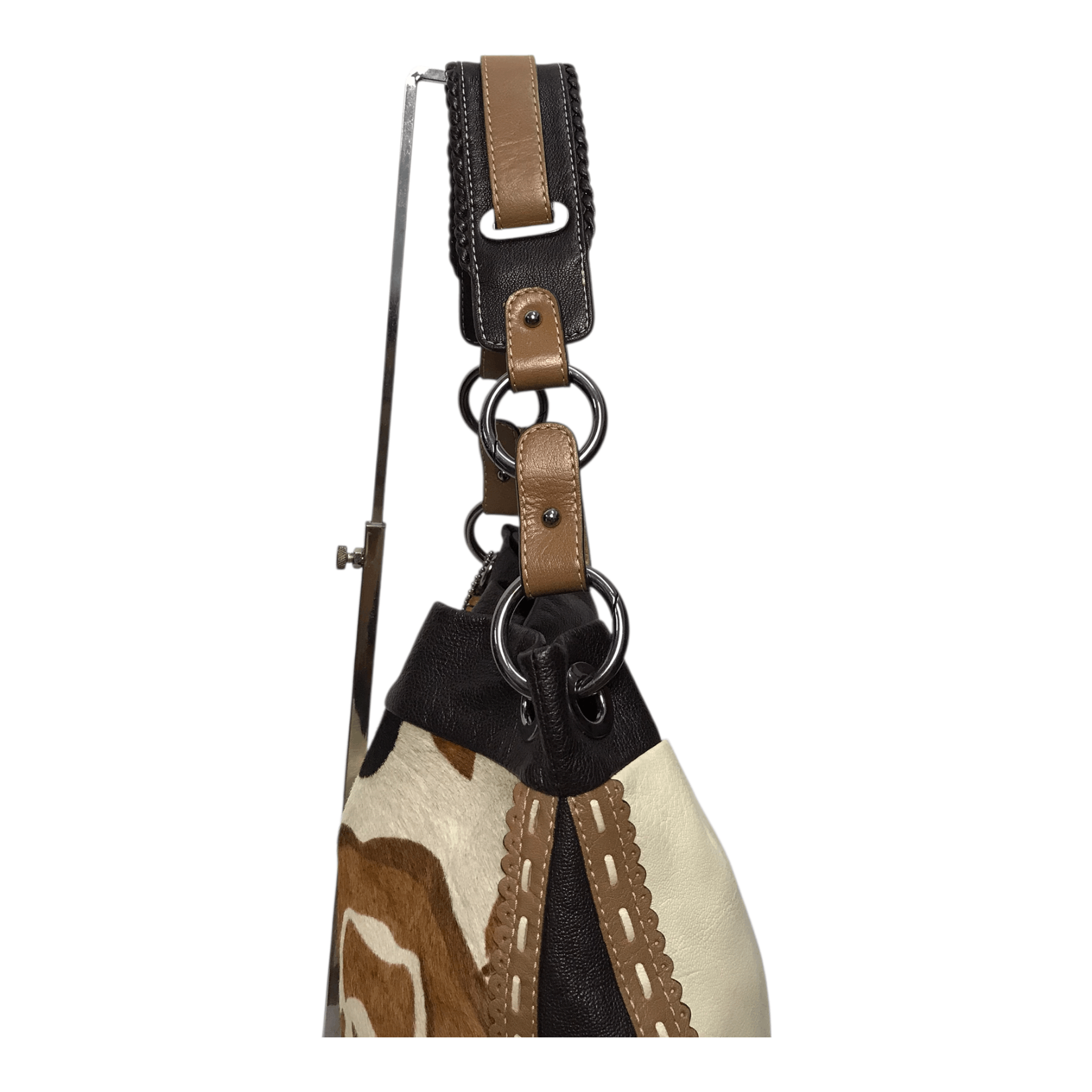 Barbara Bui 2011 Barbara Bui Suede Leather Style Fur HandBag Size ONE SIZE - 8 Thumbnail